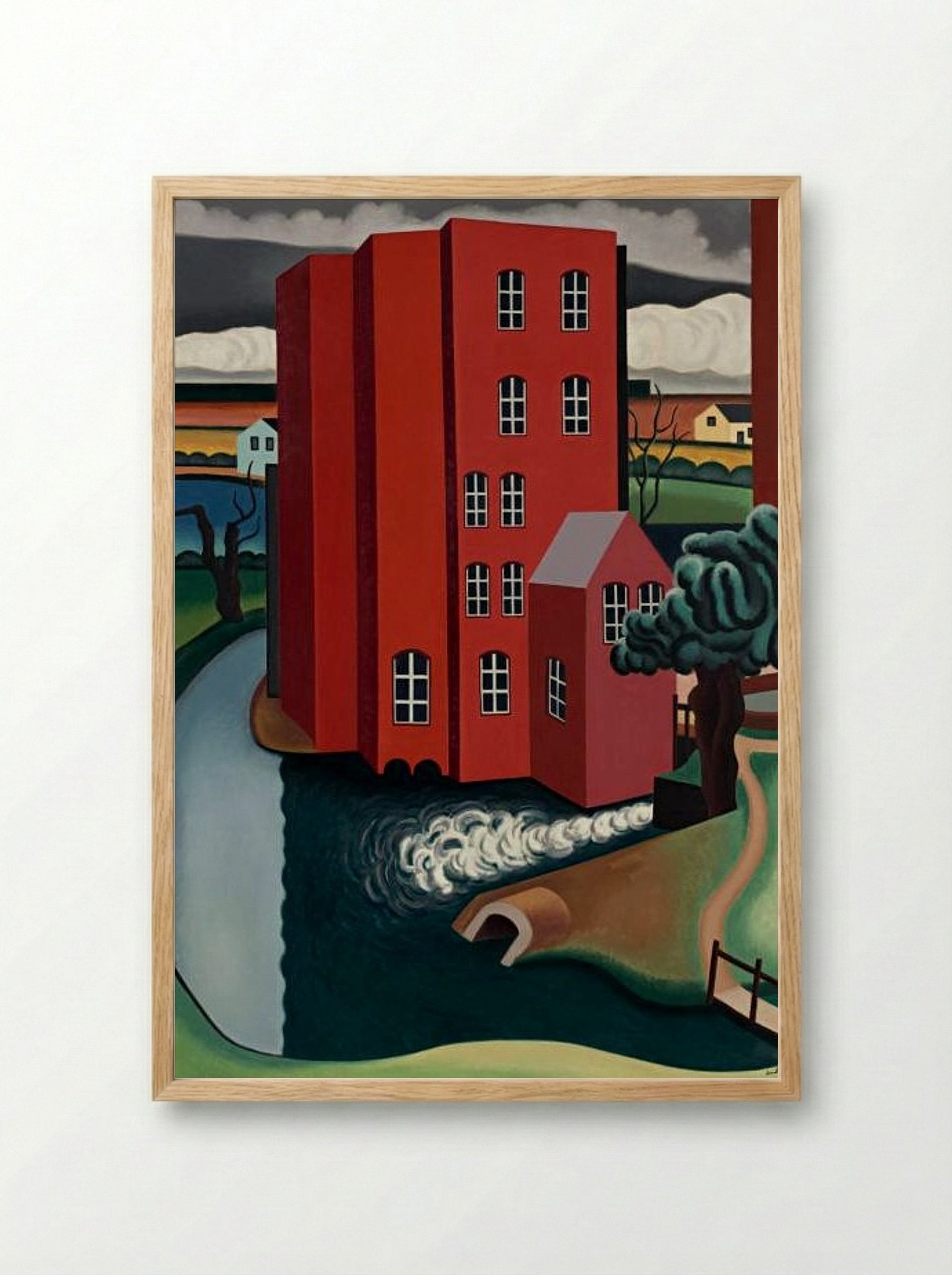The Red House - Charles Demuth - Framed Print Wood