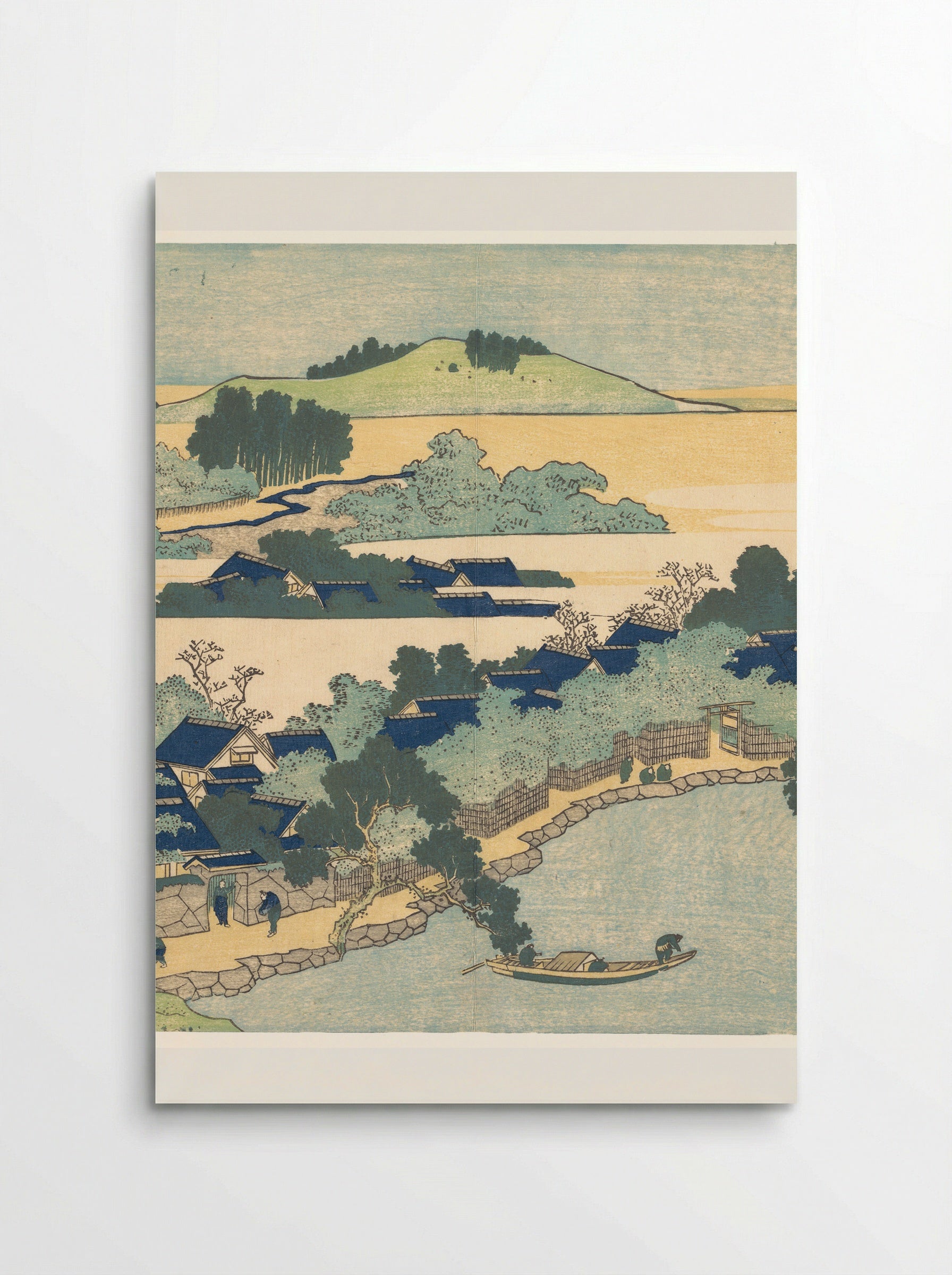 Bamboo Hedge at Kumemura - Katsushika Hokusai - Poster