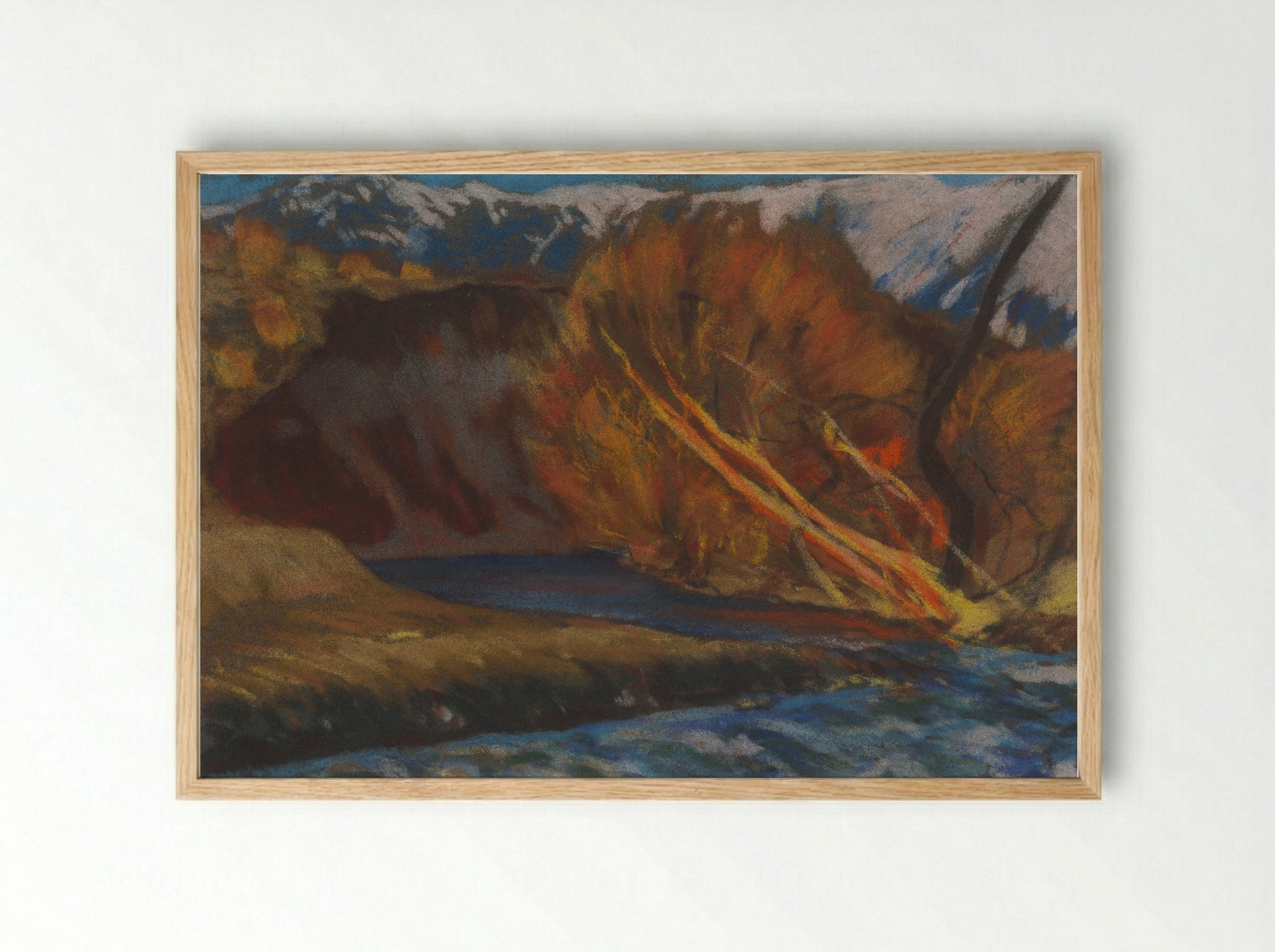 Autumn Mood by the River in the Valley - Zolo Palugyay - Framed Print Wood