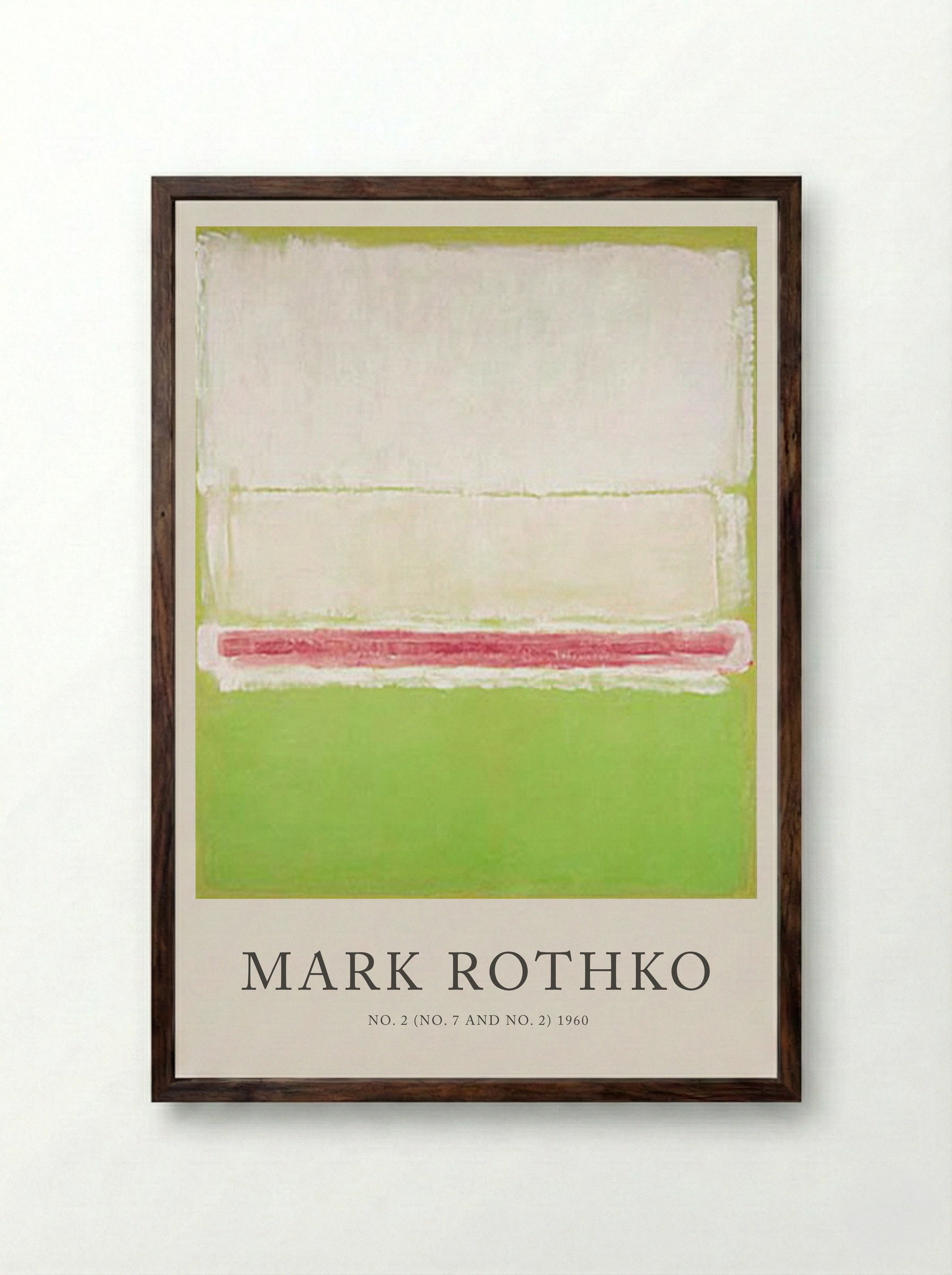 No. 2 (No. 7 and No. 2) - Mark Rothko - Framed Print Dark Wood