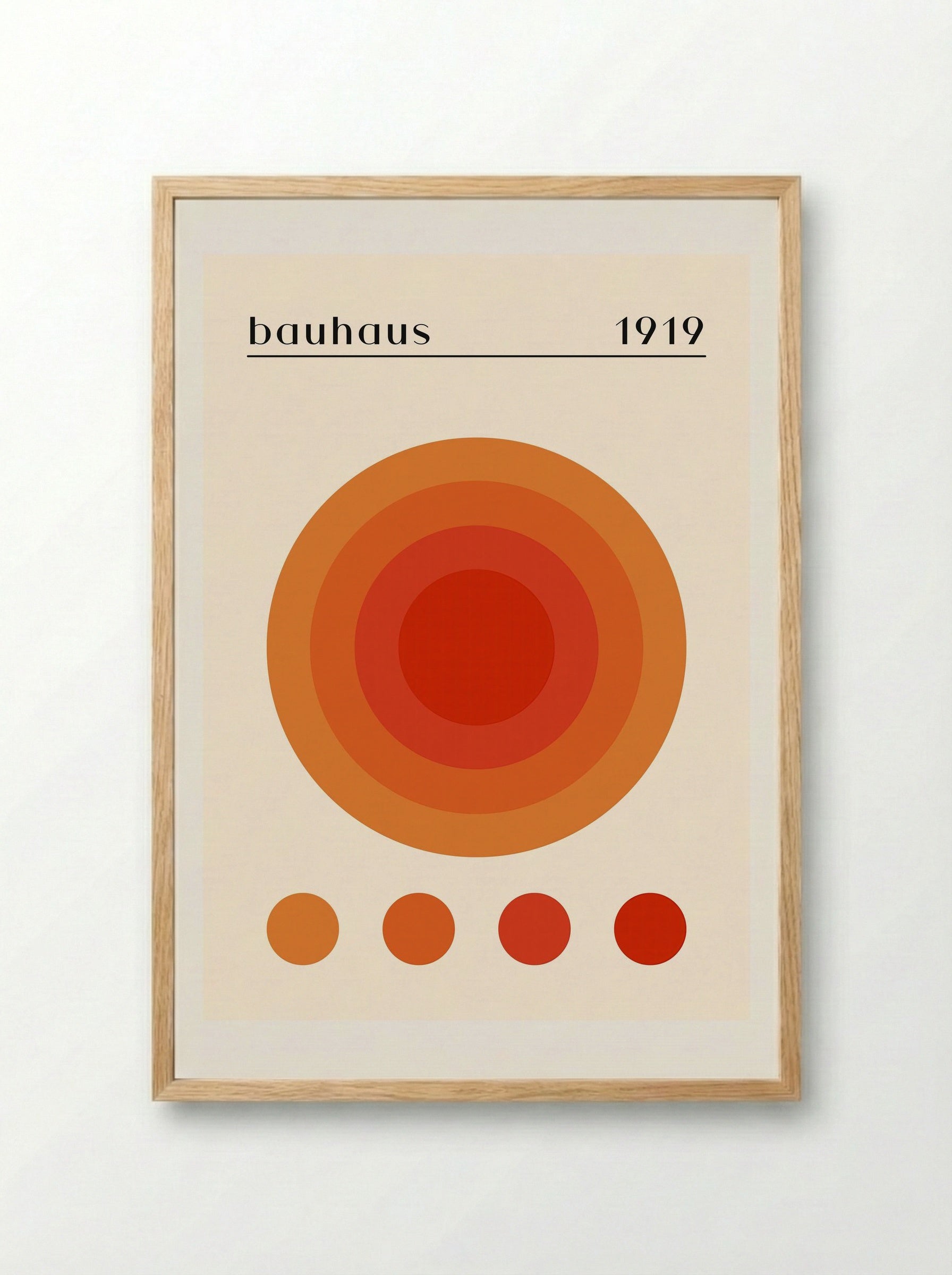 Bauhaus Radiant Circle - 1919 Exhibition Poster - Framed Print Wood