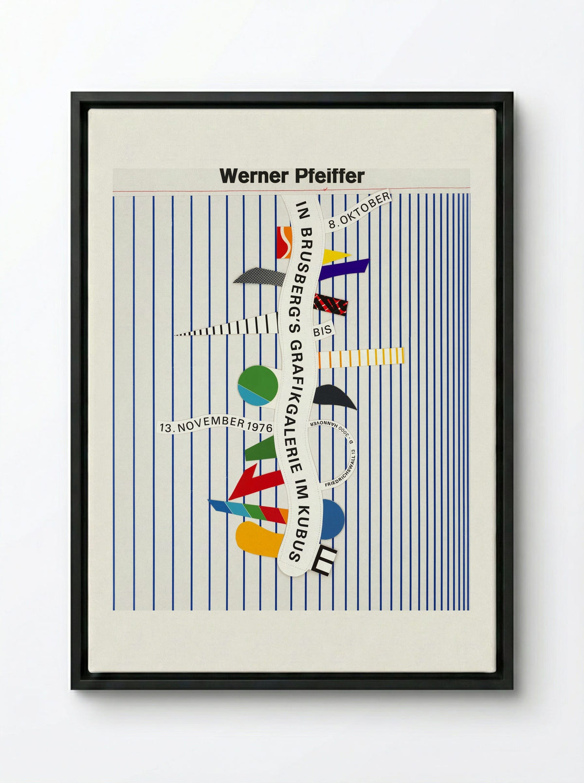 Exhibition in Brusberg's Grafikgalerie im Kubus - Werner Pfeiffer - Framed Canvas Black