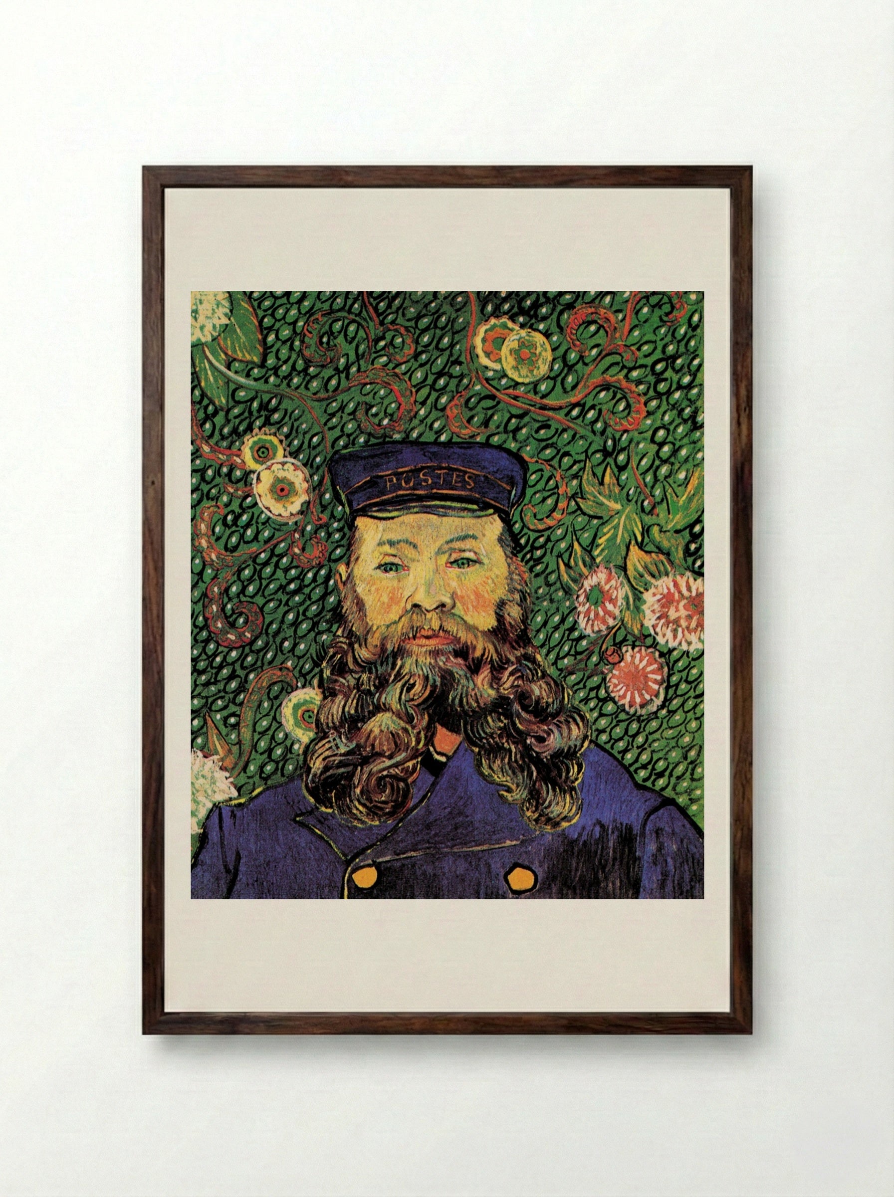 Portrait of Joseph Roulin - Vincent van Gogh - Framed Print Dark Wood