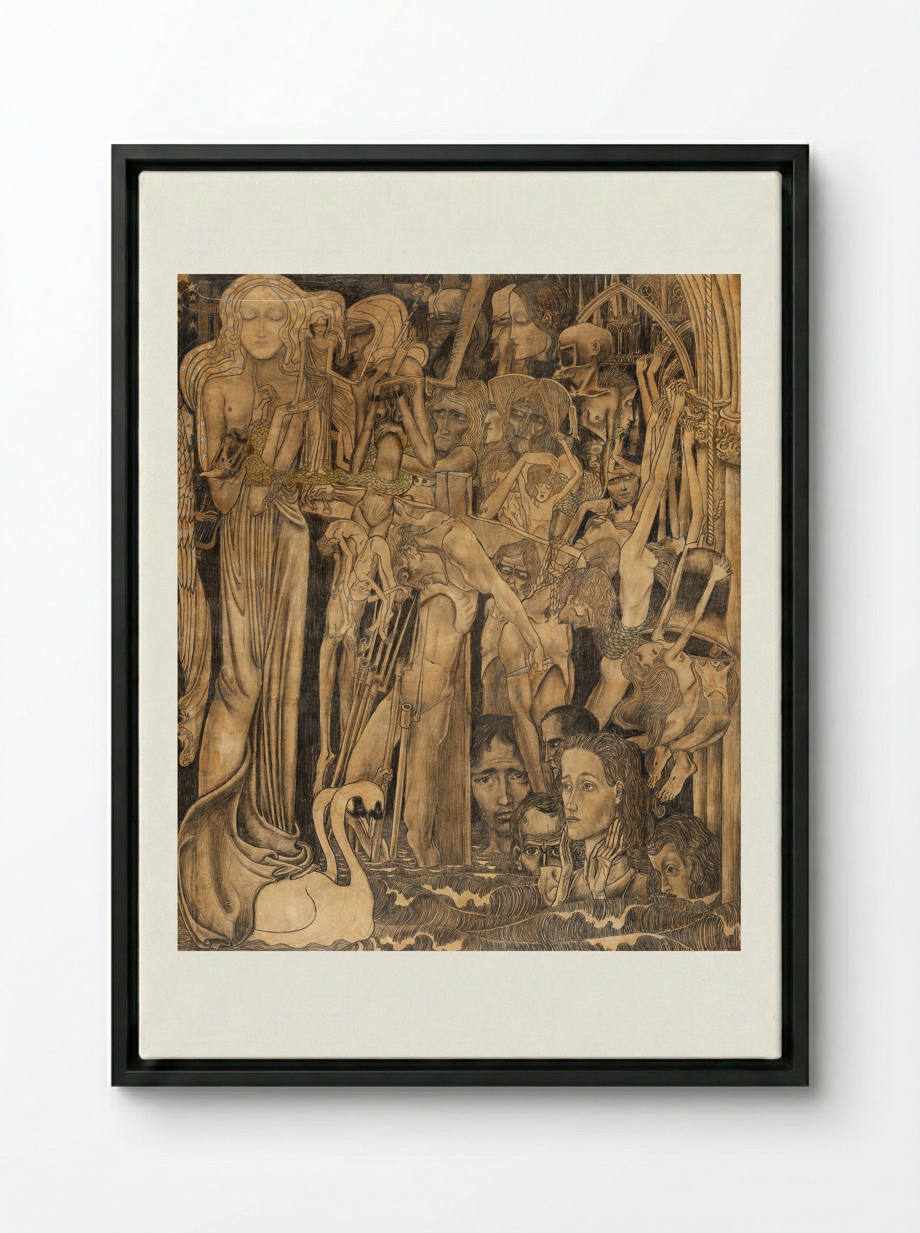 Loss of Faith - Jan Toorop - Framed Canvas Black