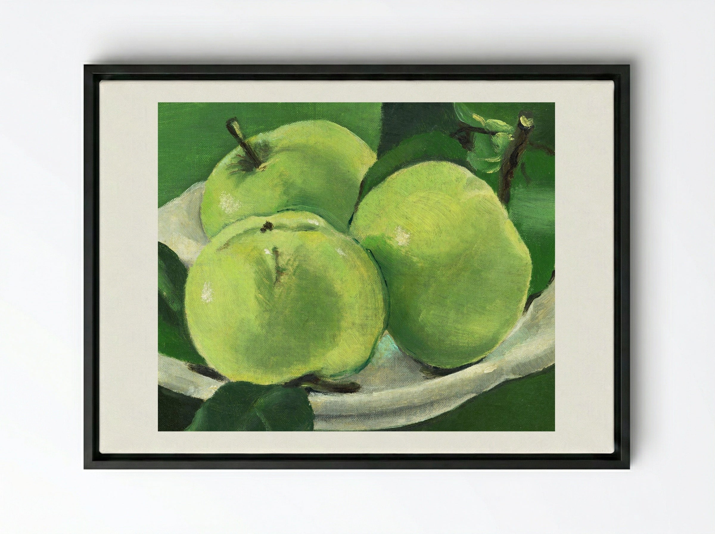 Still Life with Apples - Mikuláš Galanda - Framed Canvas Black