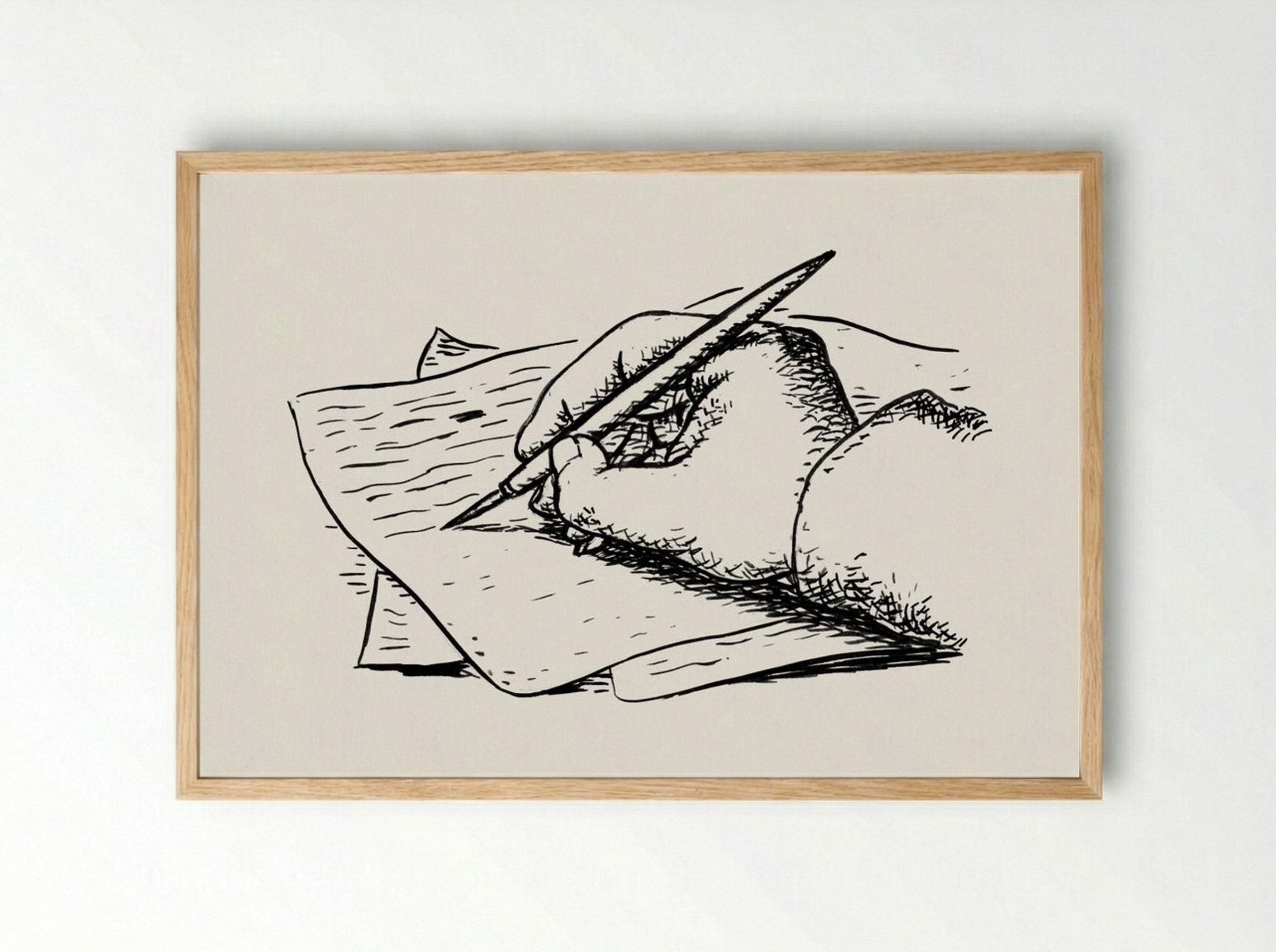 Writing Hand - Leo Gestel - Framed Print Wood