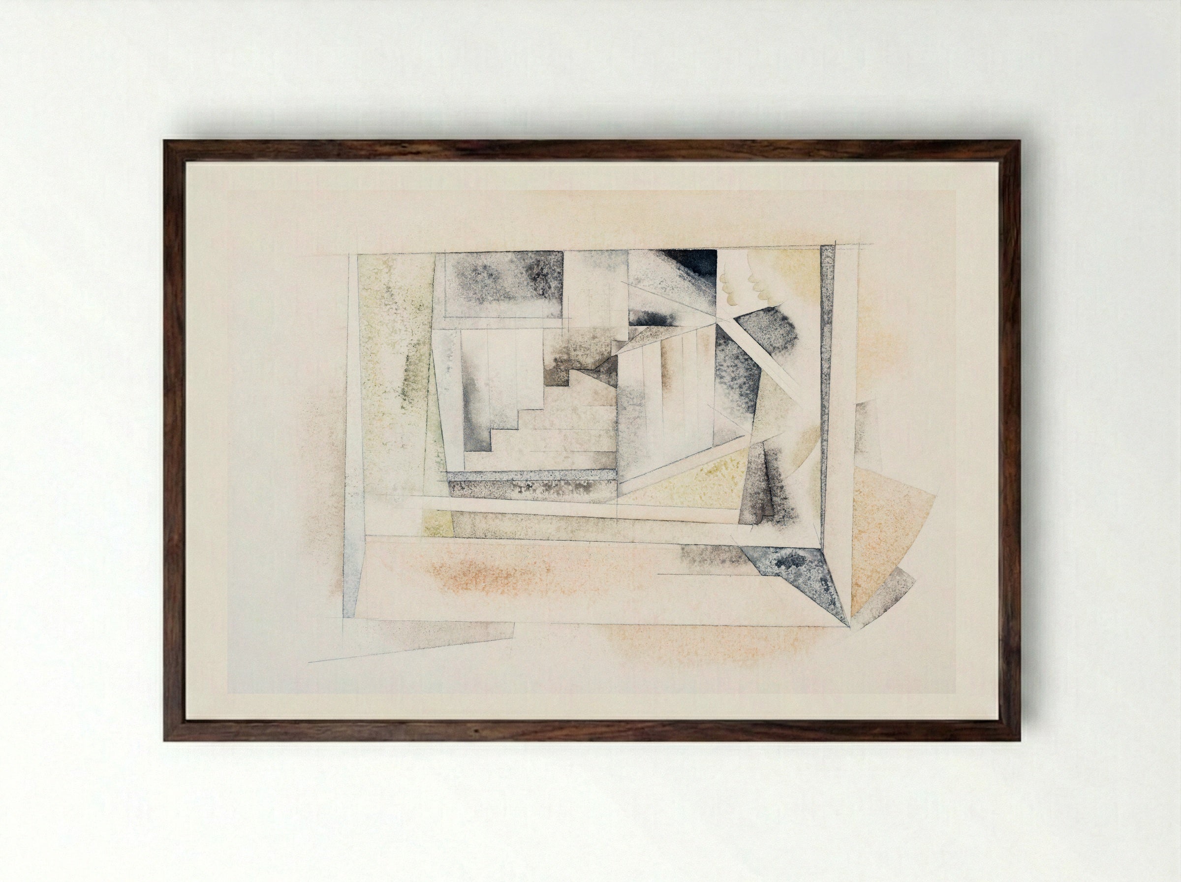 Bermuda Stairway - Charles Demuth - Framed Print Dark Wood