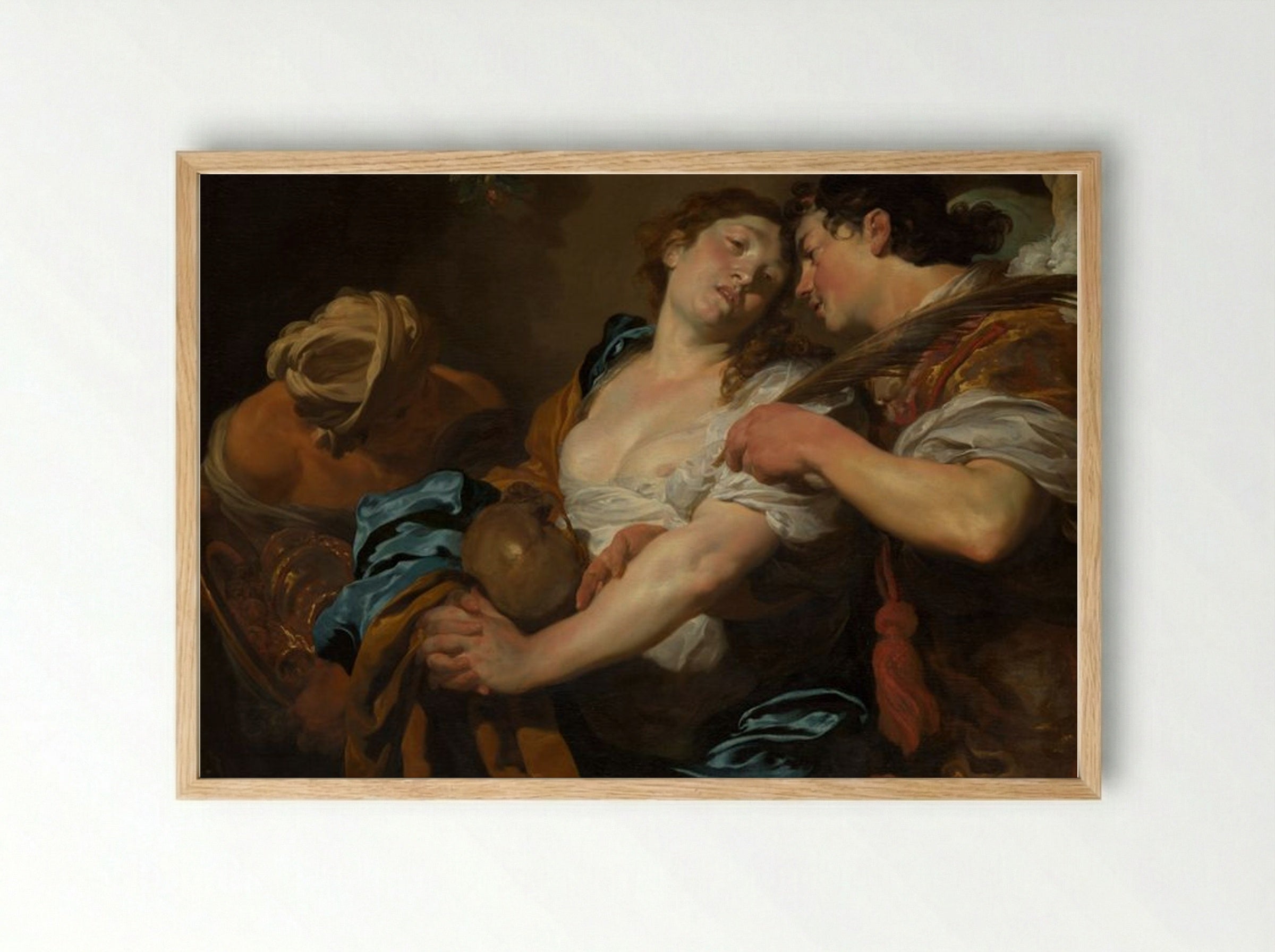 The Temptation of Saint Mary Magdalen - Johann Liss - Framed Print Wood