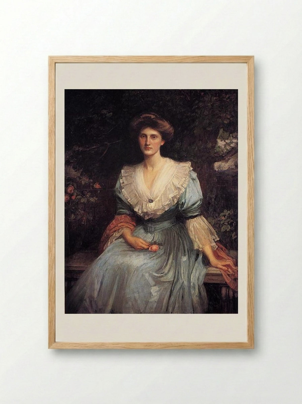 Lady Violet Henderson - John William Waterhouse - Framed Print Wood