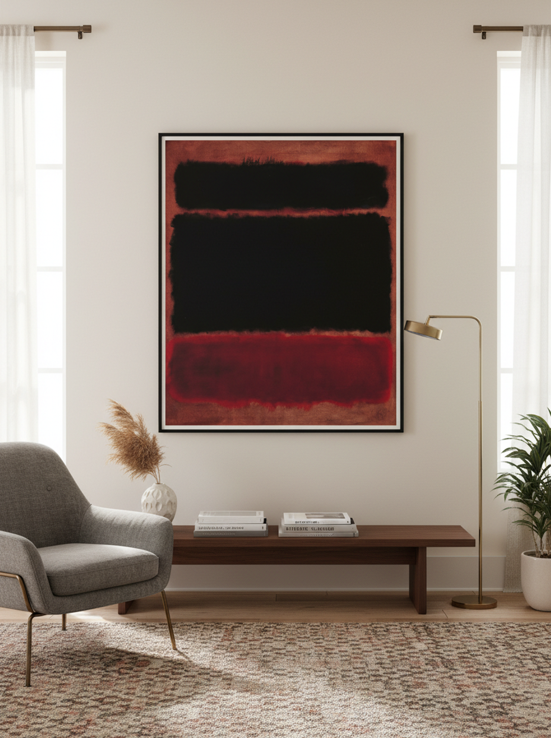 Black in Deep Red - Mark Rothko - Lifestyle