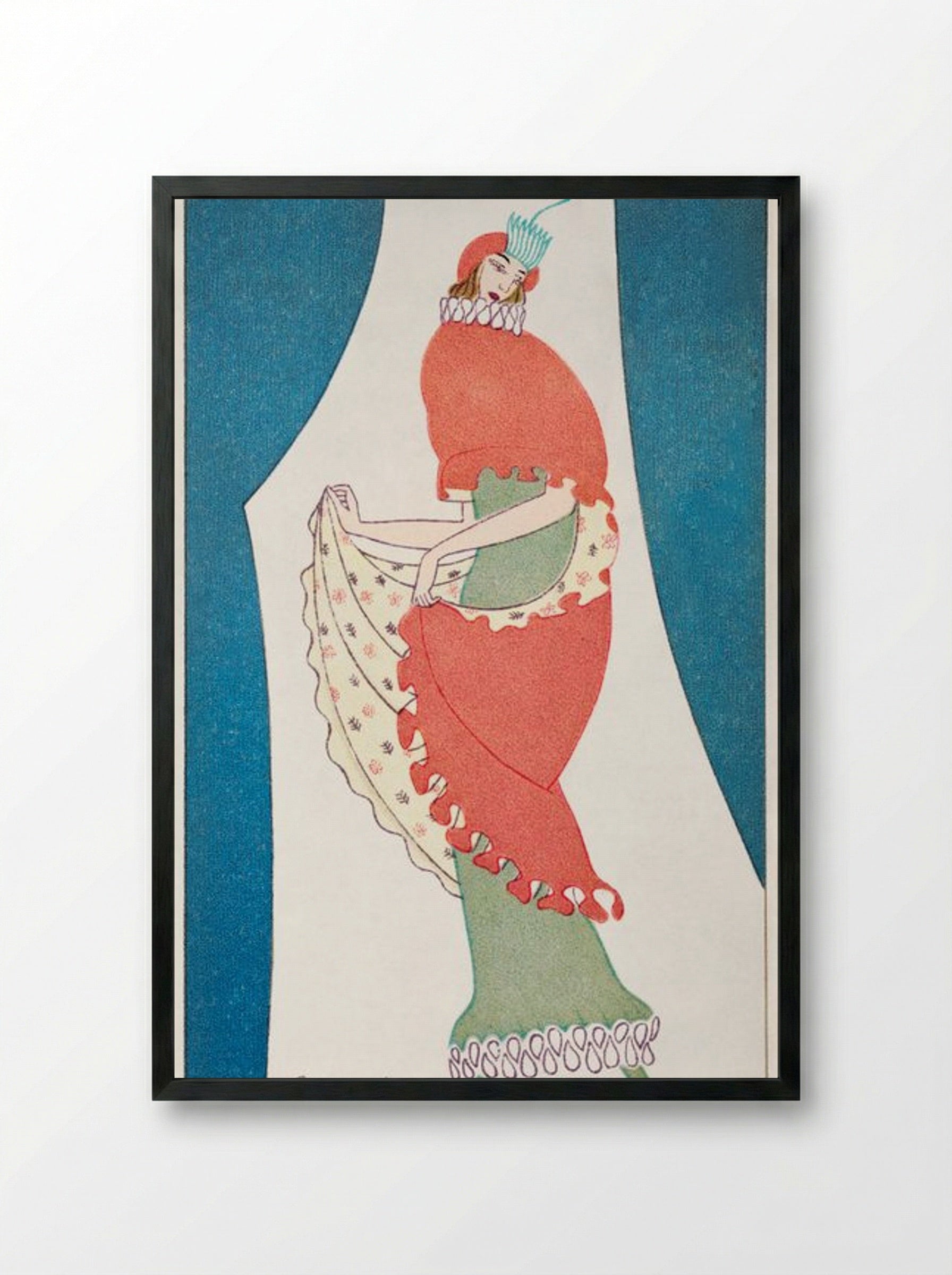 Woman in a Tubular Dress - Otto Friedrich Carl Lendecke - Framed Print Black