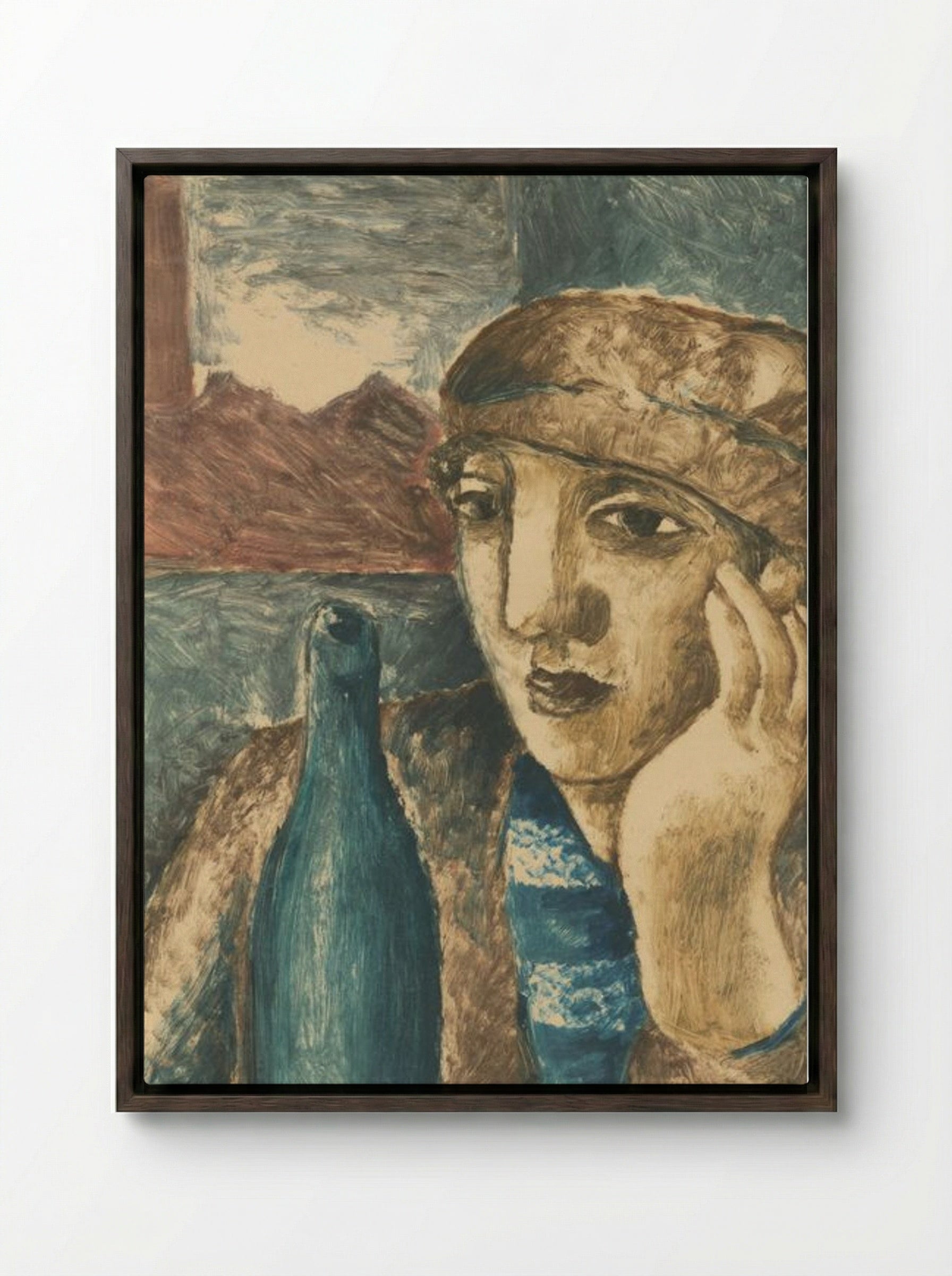 Drunk - Mikuláš Galanda - Framed Canvas Dark Wood