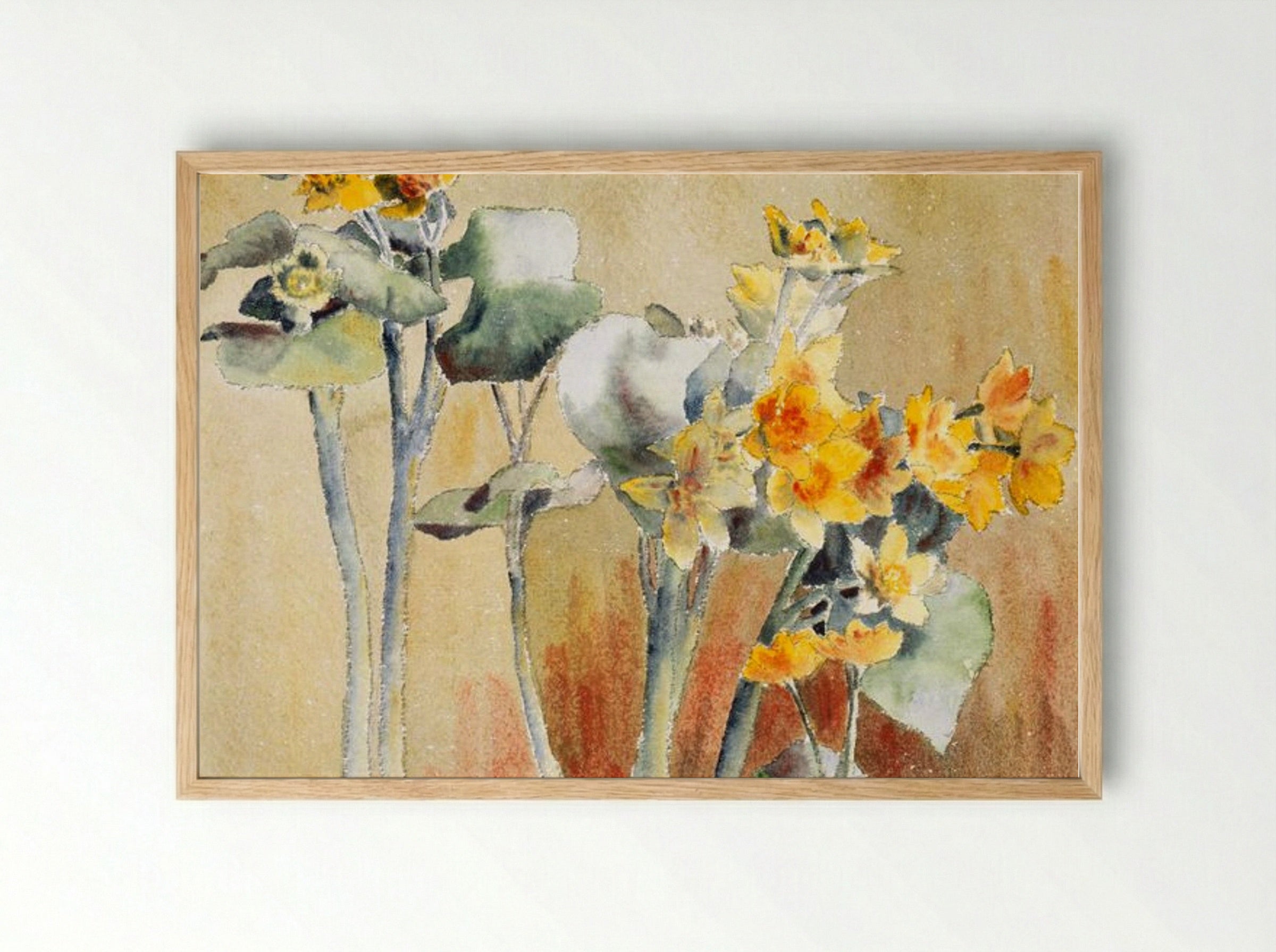 Orange Flower - Hannah Borger Overbeck - Framed Print Wood