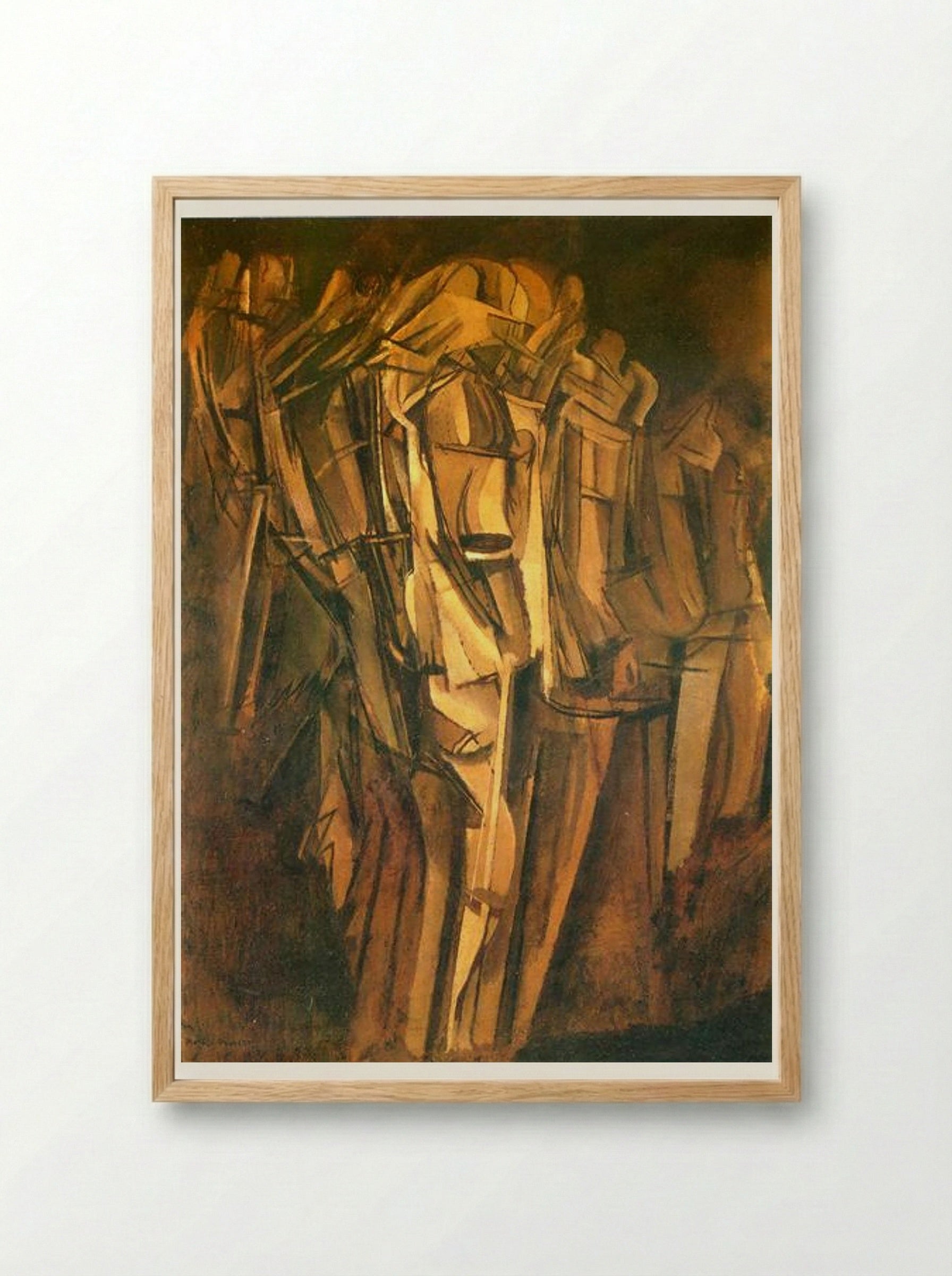Sad Young Man in a Train - Marcel Duchamp - Framed Print Wood