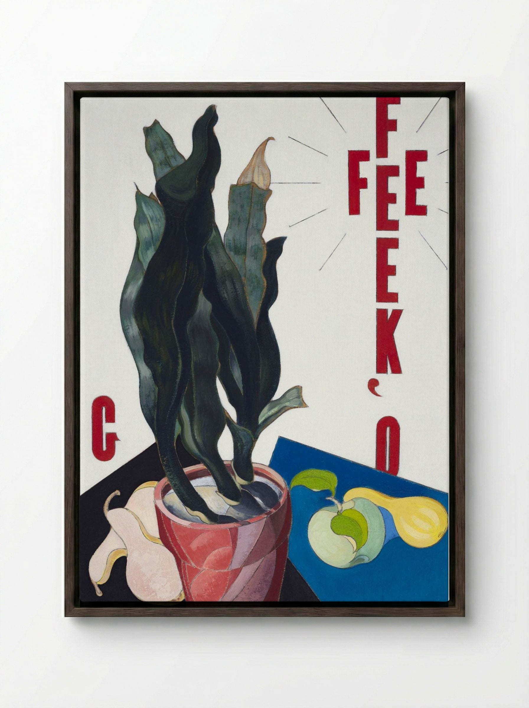 O'Keeffe (1923-1924) - Charles Demuth - Framed Canvas Dark Wood