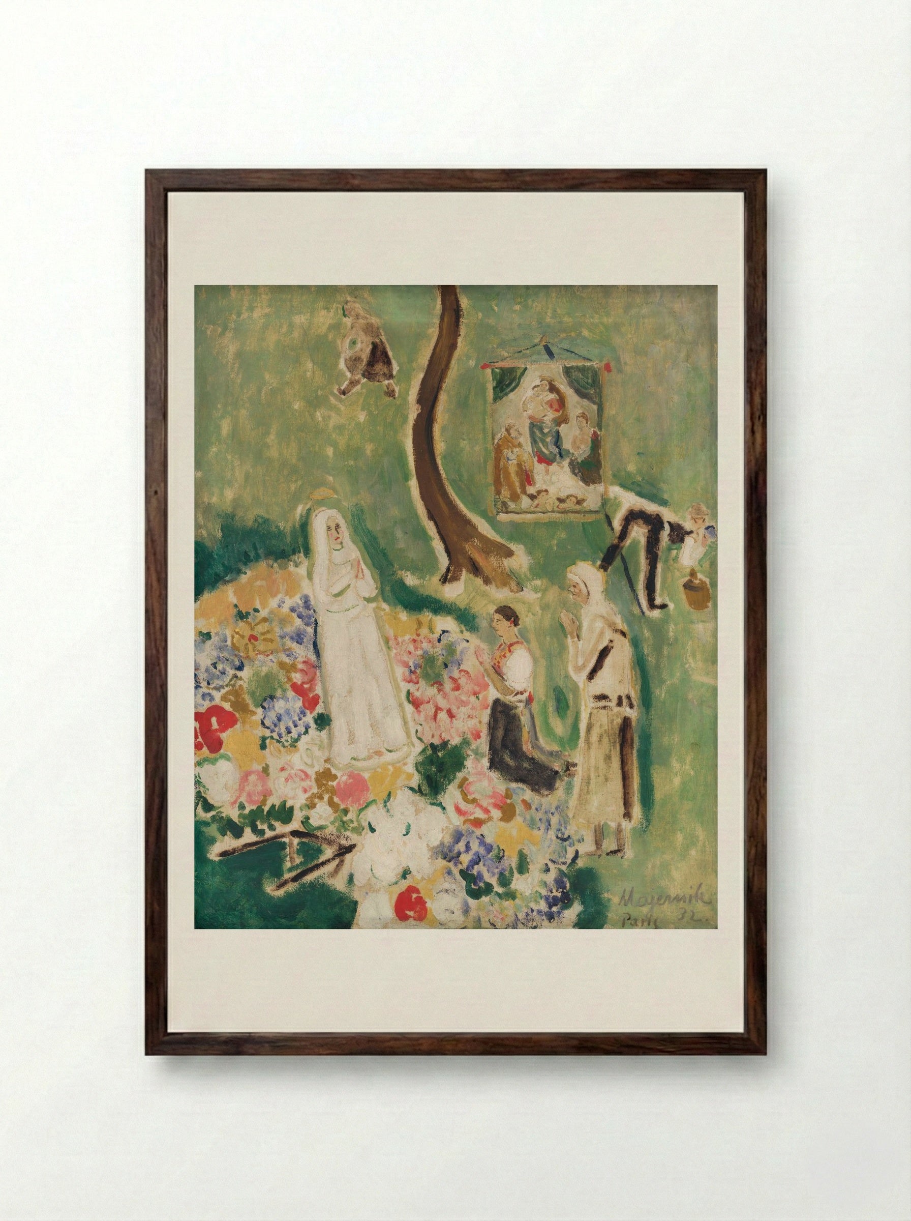 Two Madonnas - Cyprián Majerník - Framed Print Dark Wood