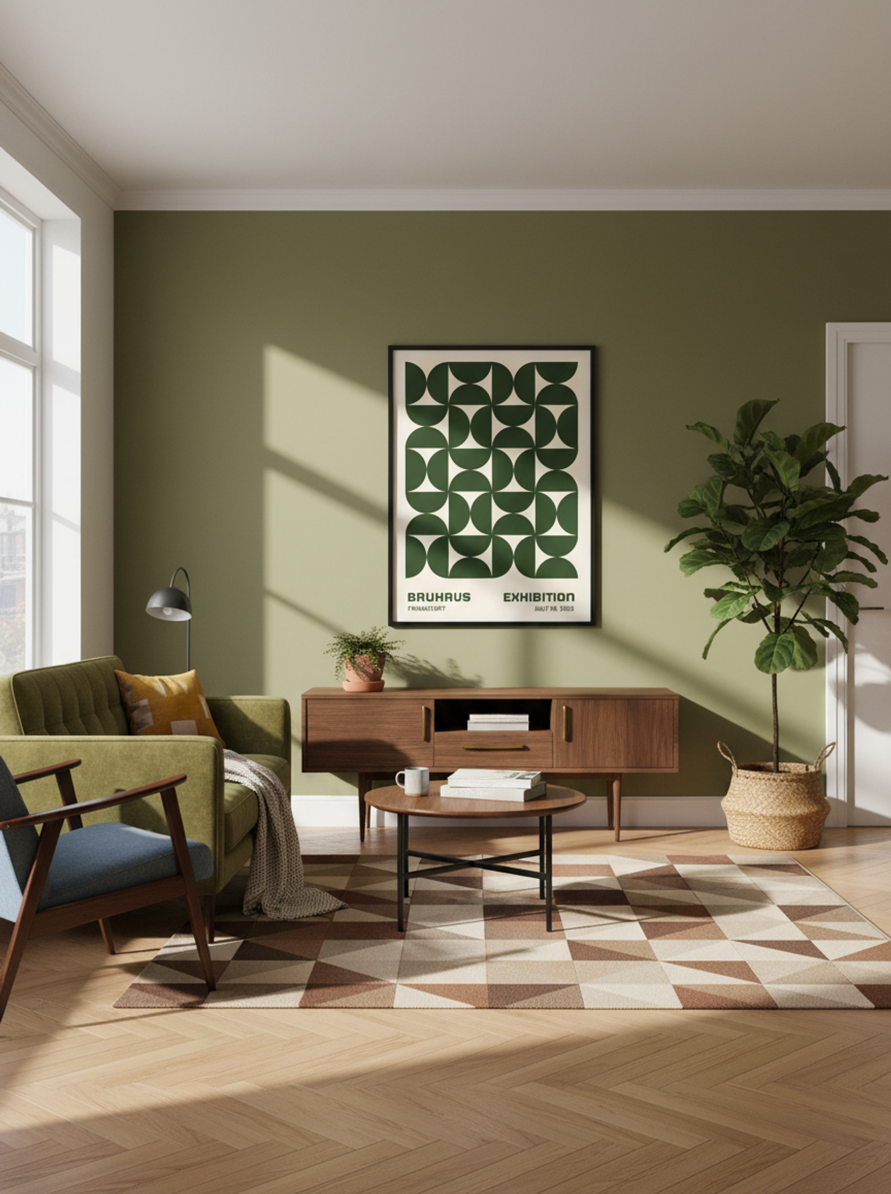 Bauhaus Modular Geometry - Green Edition (1923 Frankfurt) - Lifestyle