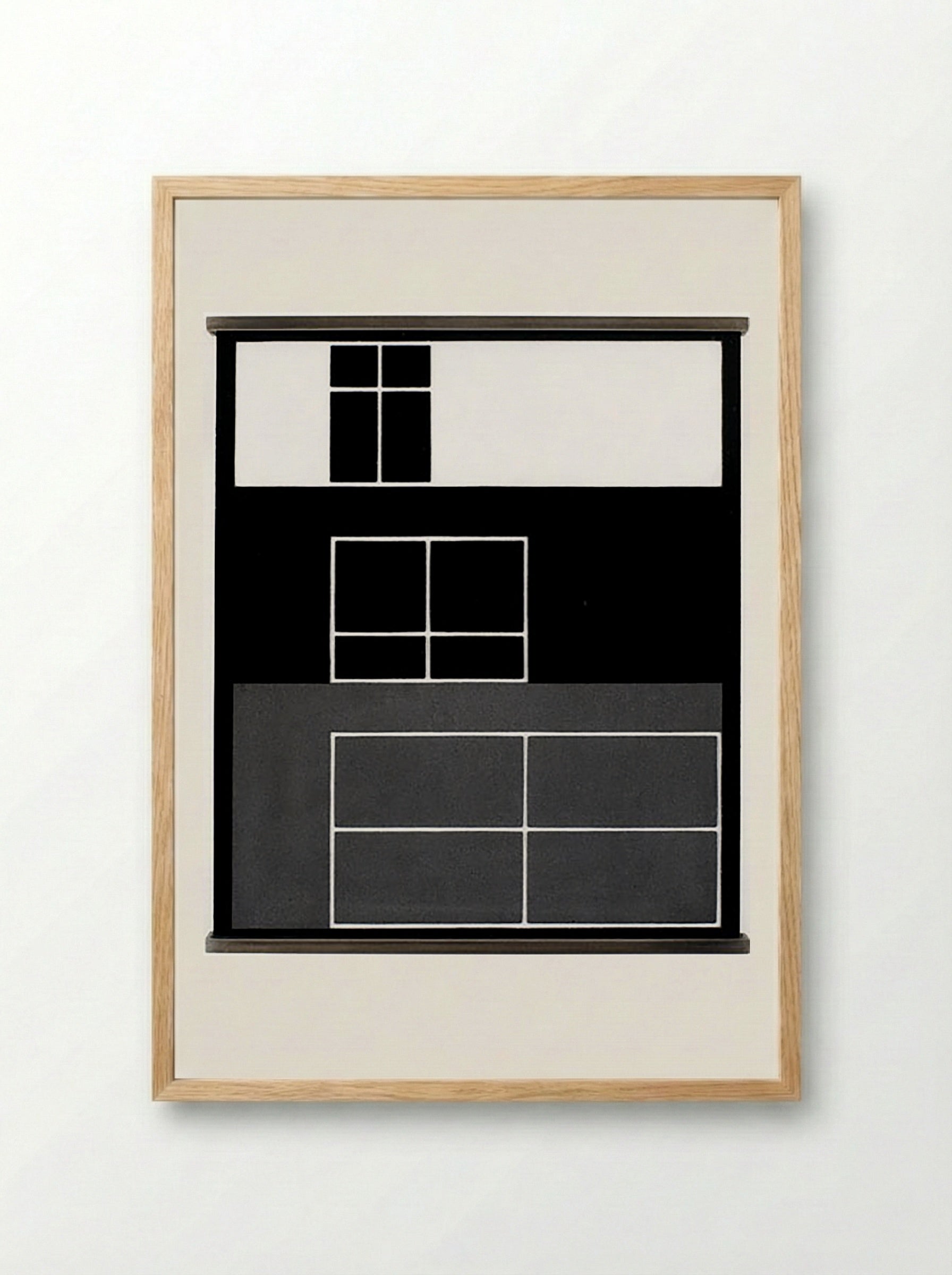 Interior B (Architectural Abstraction) - Fine Art Print - Framed Print Wood