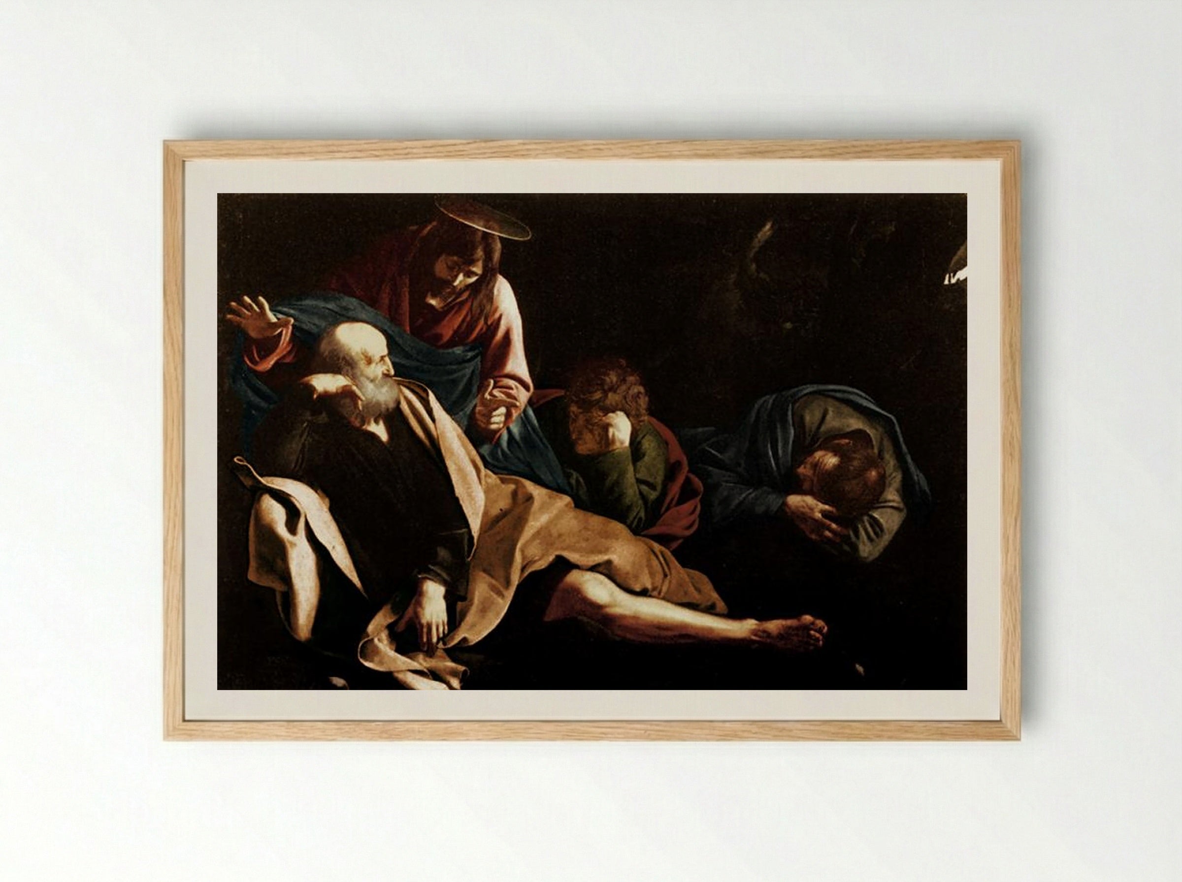 Christ on the Mount of Olives - Michelangelo Merisi da Caravaggio - Framed Print Wood