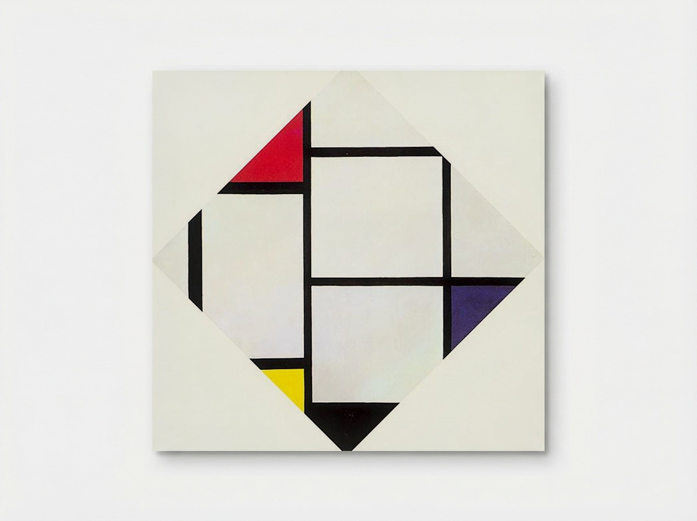 Lozenge Composition with Red, Gray, Blue, Yellow, and Black - Piet Mondrian - Poster