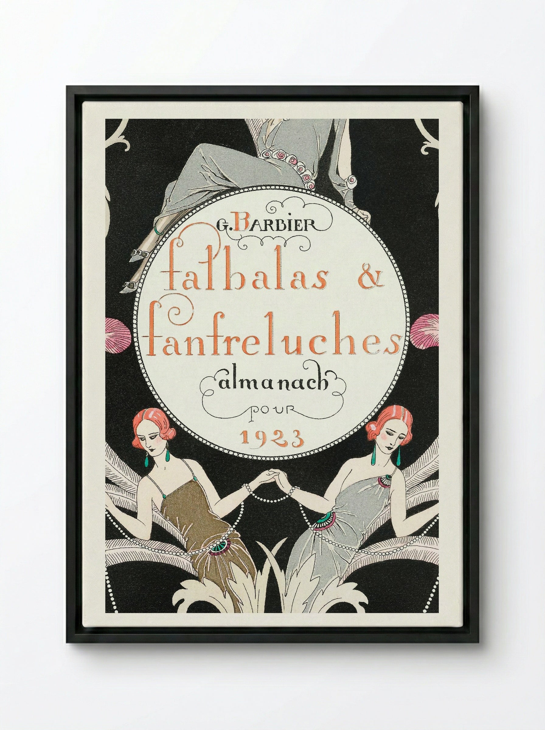 Falbalas et Fanfreluches - George Barbier - Framed Canvas Black