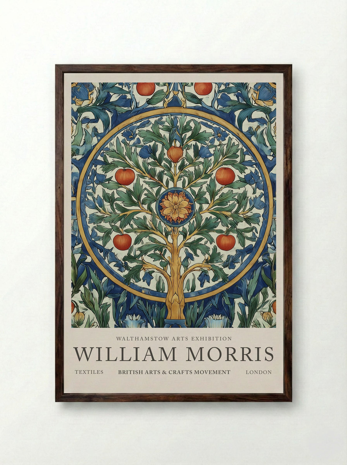 Tree of Abundance - William Morris - Framed Print Dark Wood