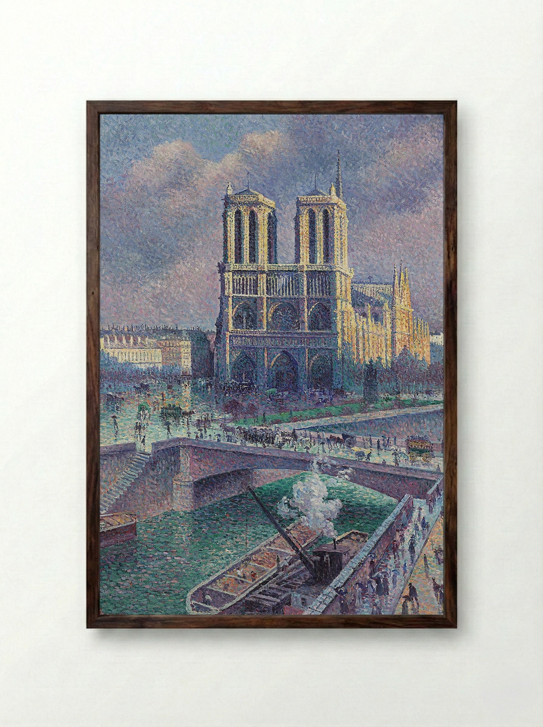 Notre Dame de Paris - Maximilien Luce - Framed Print Dark Wood