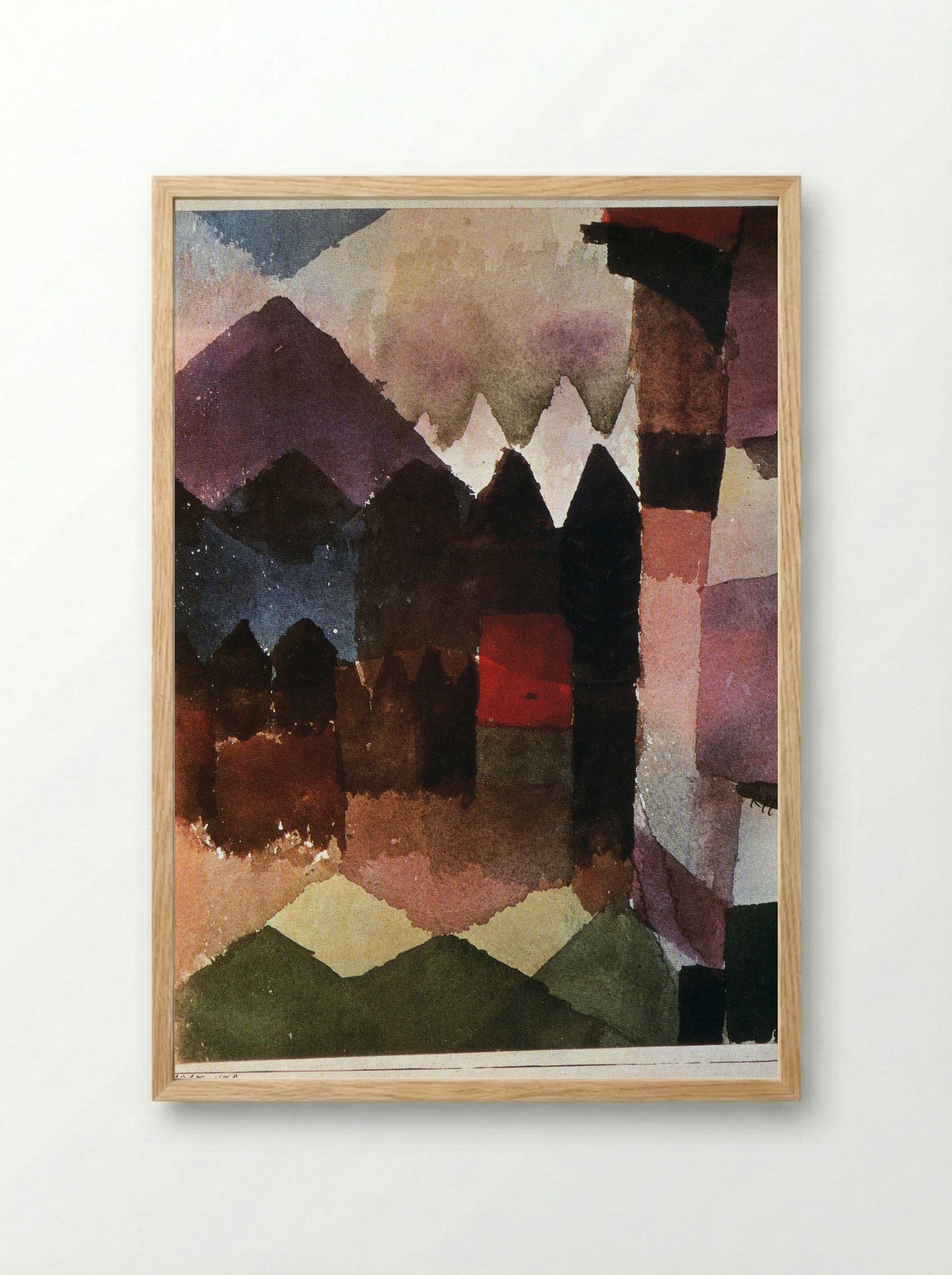 Foehn Wind in Marc's Garden - Paul Klee - Framed Print Wood