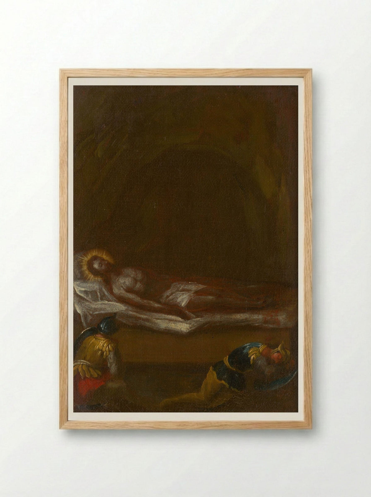 Jesus is Laid in the Tomb - Fine Art Print - Framed Print Wood