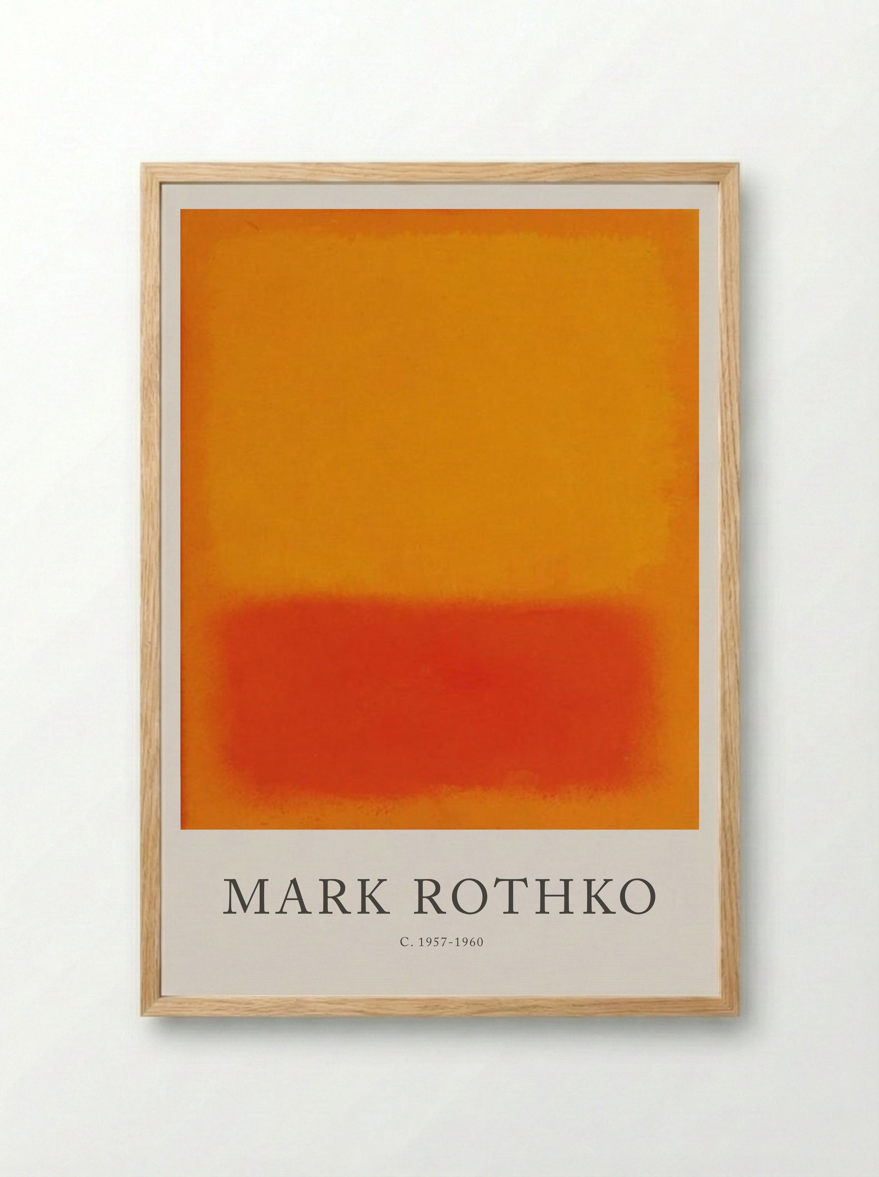 Untitled (Orange and Red) - Mark Rothko - Framed Print Wood
