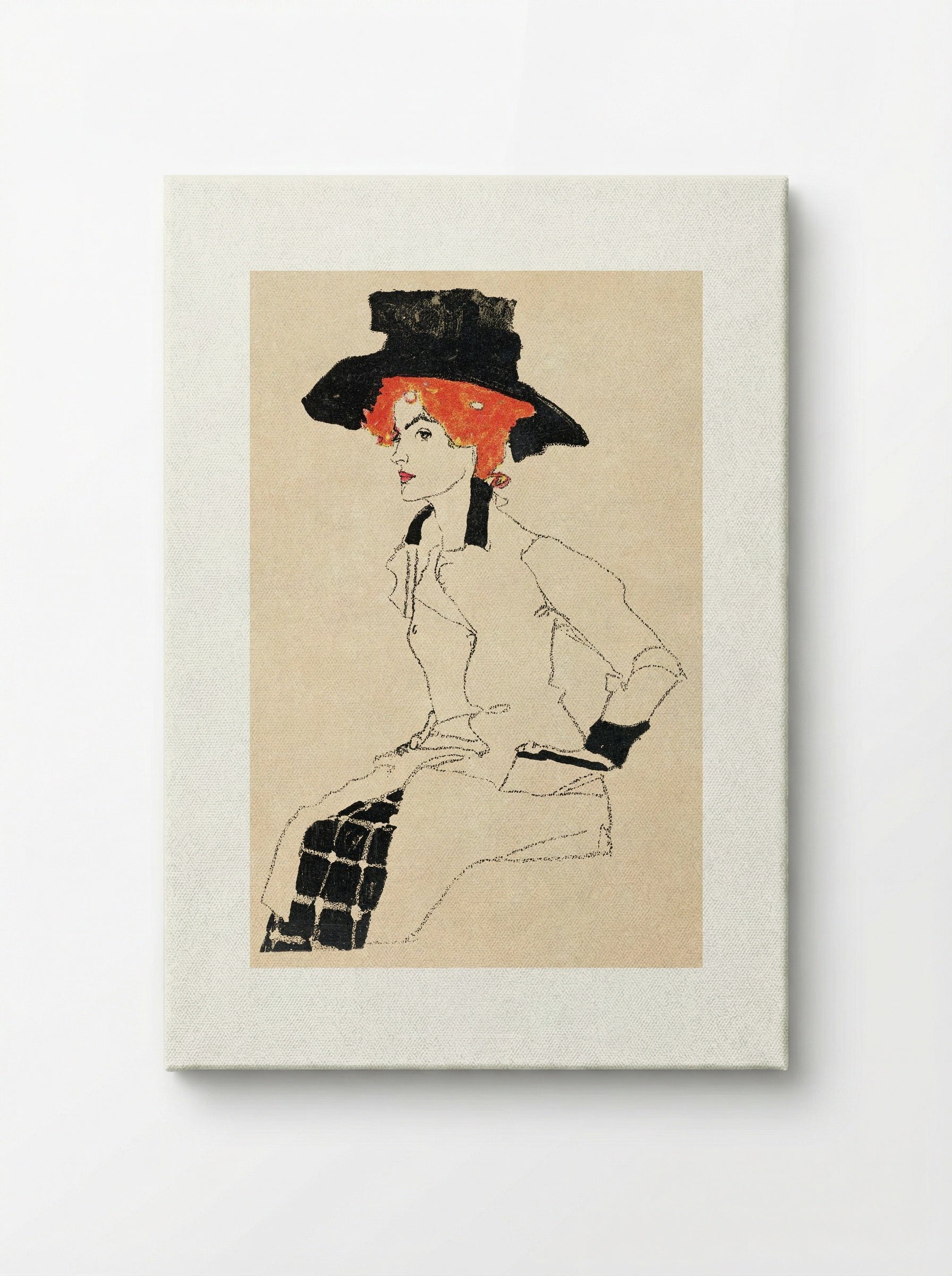 Portrait of a Woman - Egon Schiele - Canvas