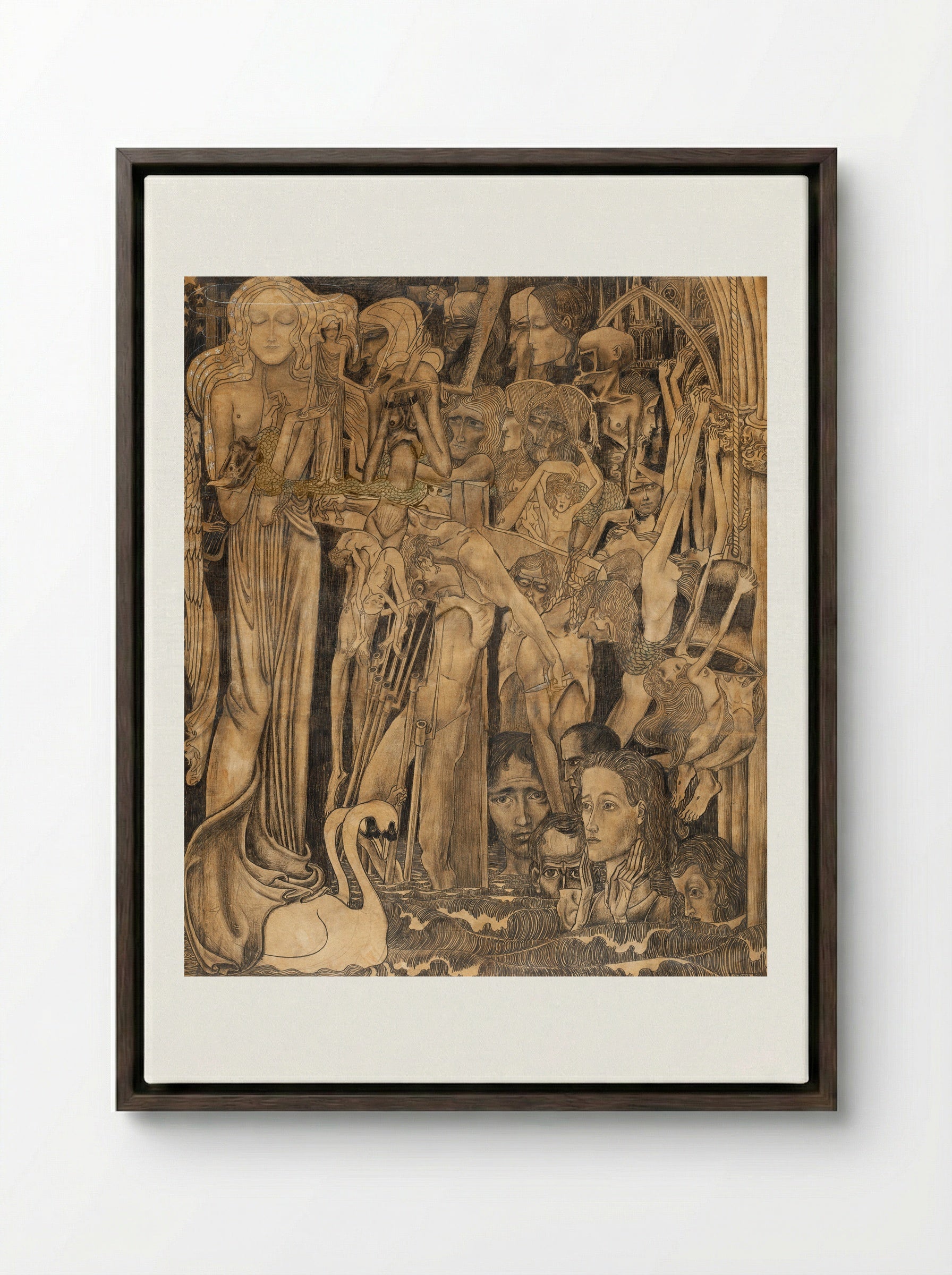 Loss of Faith - Jan Toorop - Framed Canvas Dark Wood