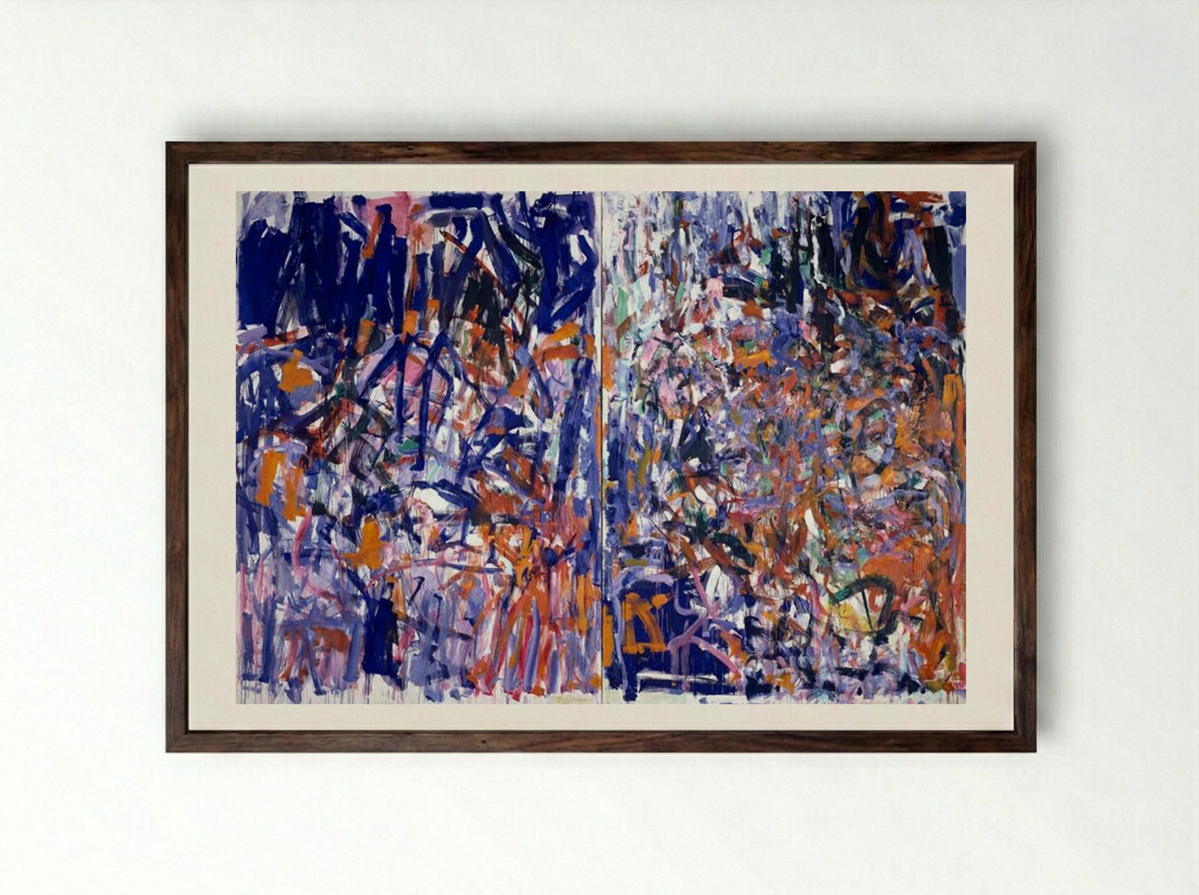 Weeds - Joan Mitchell - Framed Print Dark Wood