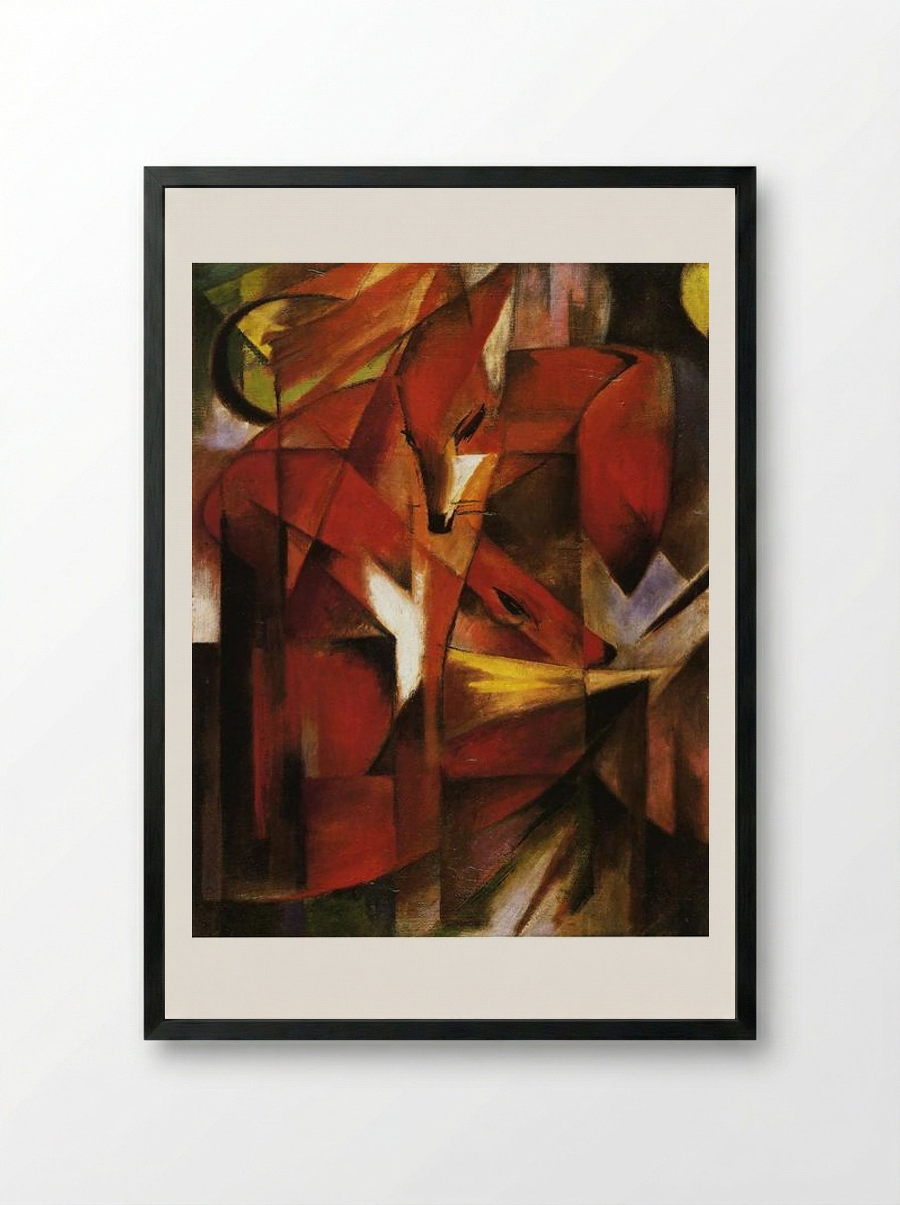 The Fox - Franz Marc - Framed Print Black