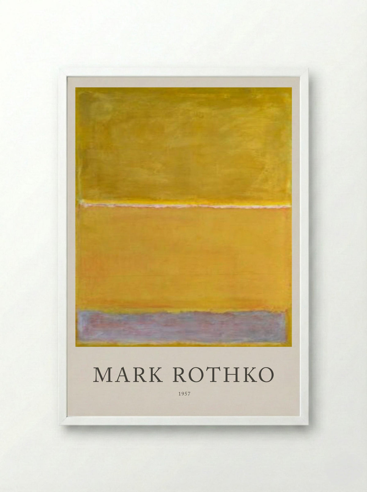 Untitled (Yellow, Pink, and Lavender) - Mark Rothko - Framed Print White