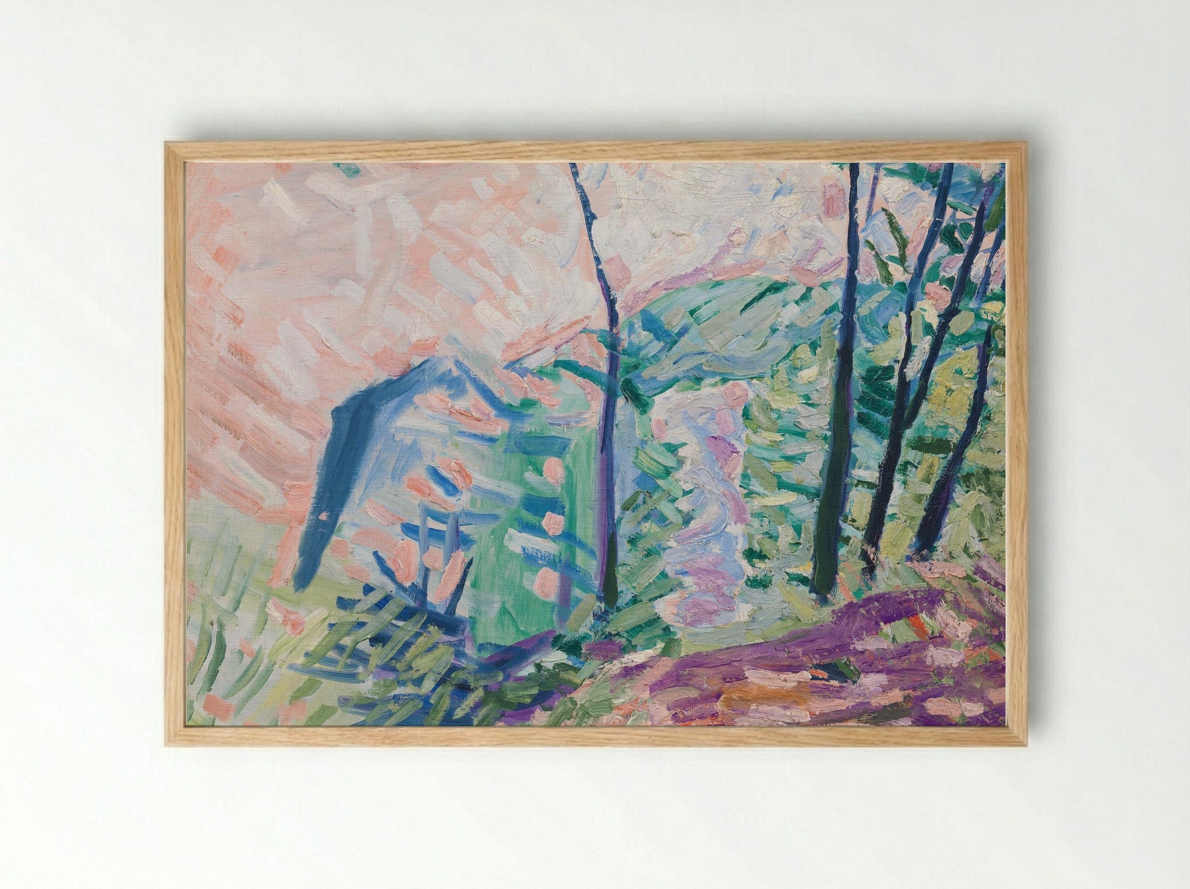 Forest by Lake Bagsværd - Niels Larsen Stevns - Framed Print Wood