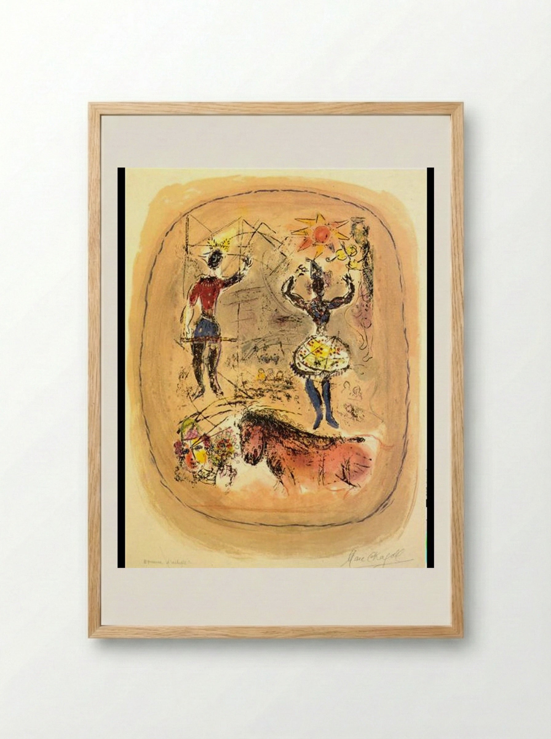The Starlit Circus - Marc Chagall - Framed Print Wood