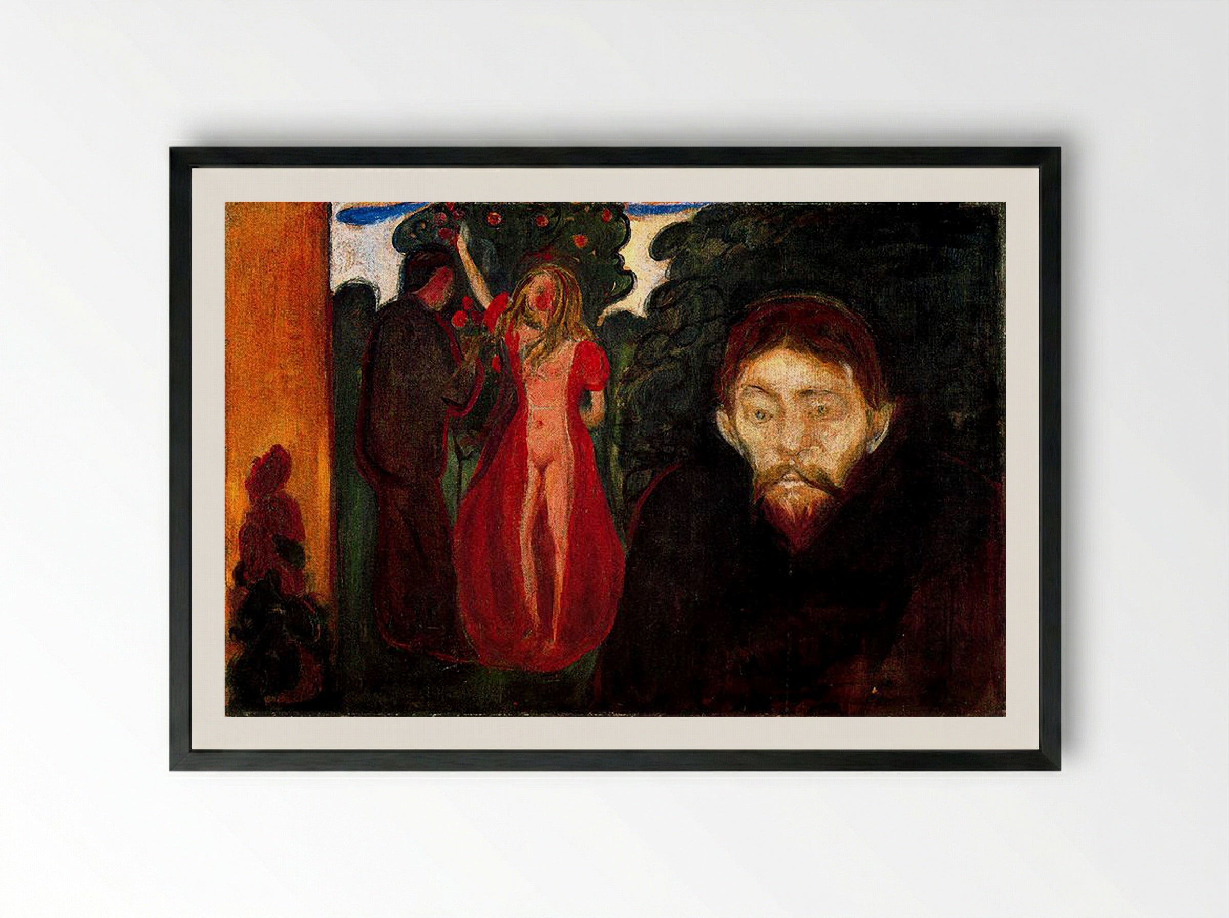 Jealousy - Edvard Munch - Framed Print Black