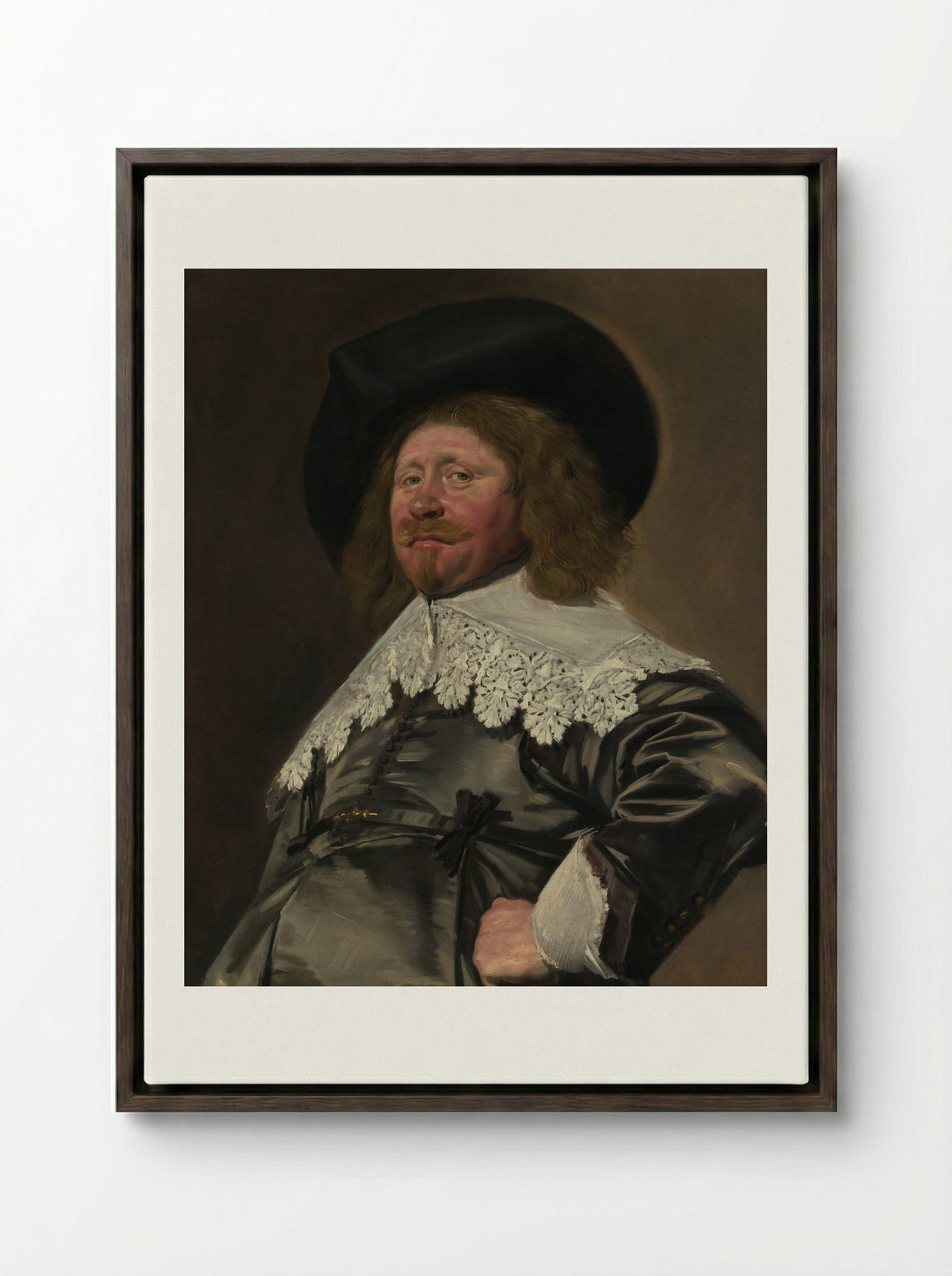 Claes Duyst van Voorhout - Frans Hals - Framed Canvas Dark Wood