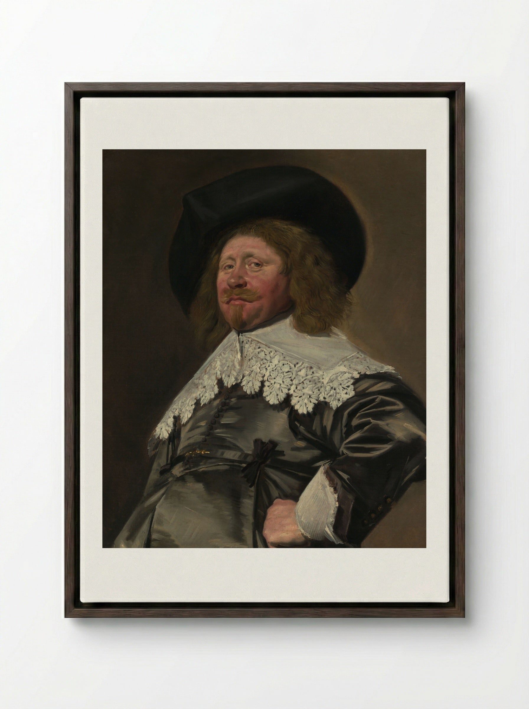 Claes Duyst van Voorhout - Frans Hals - Framed Canvas Dark Wood