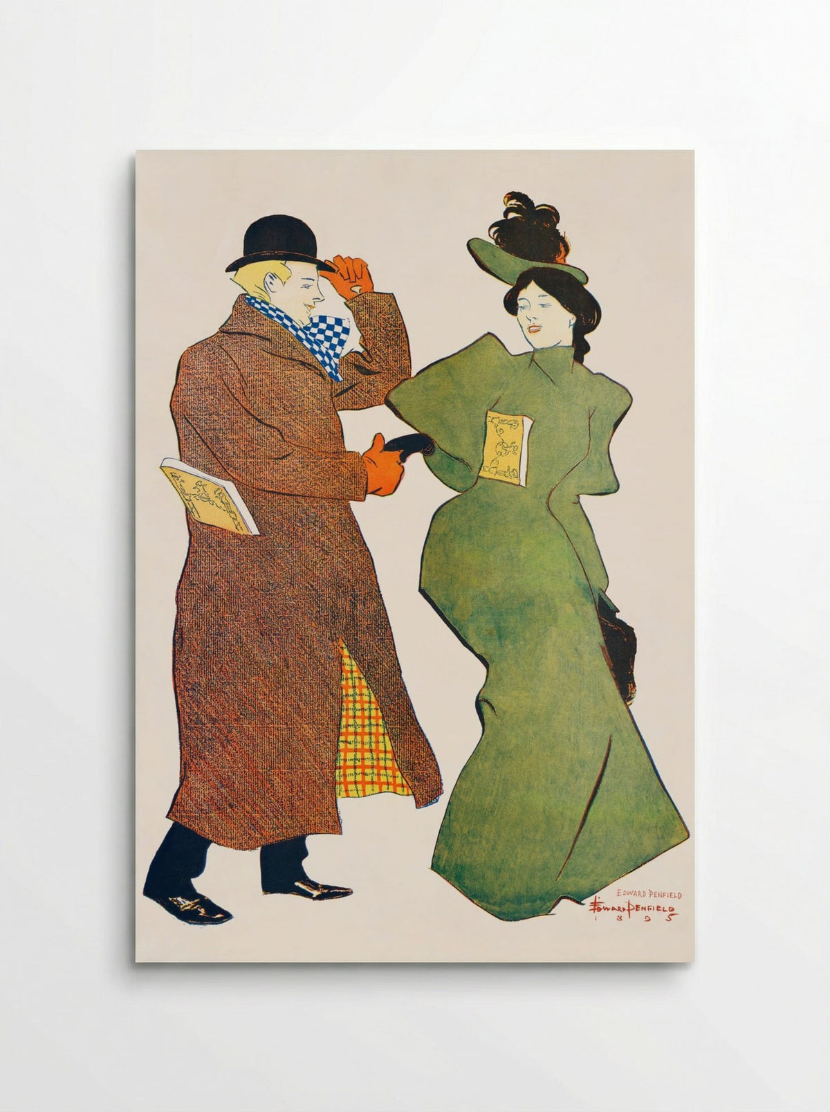 Man and Woman Shaking Hands - Edward Penfield - Poster