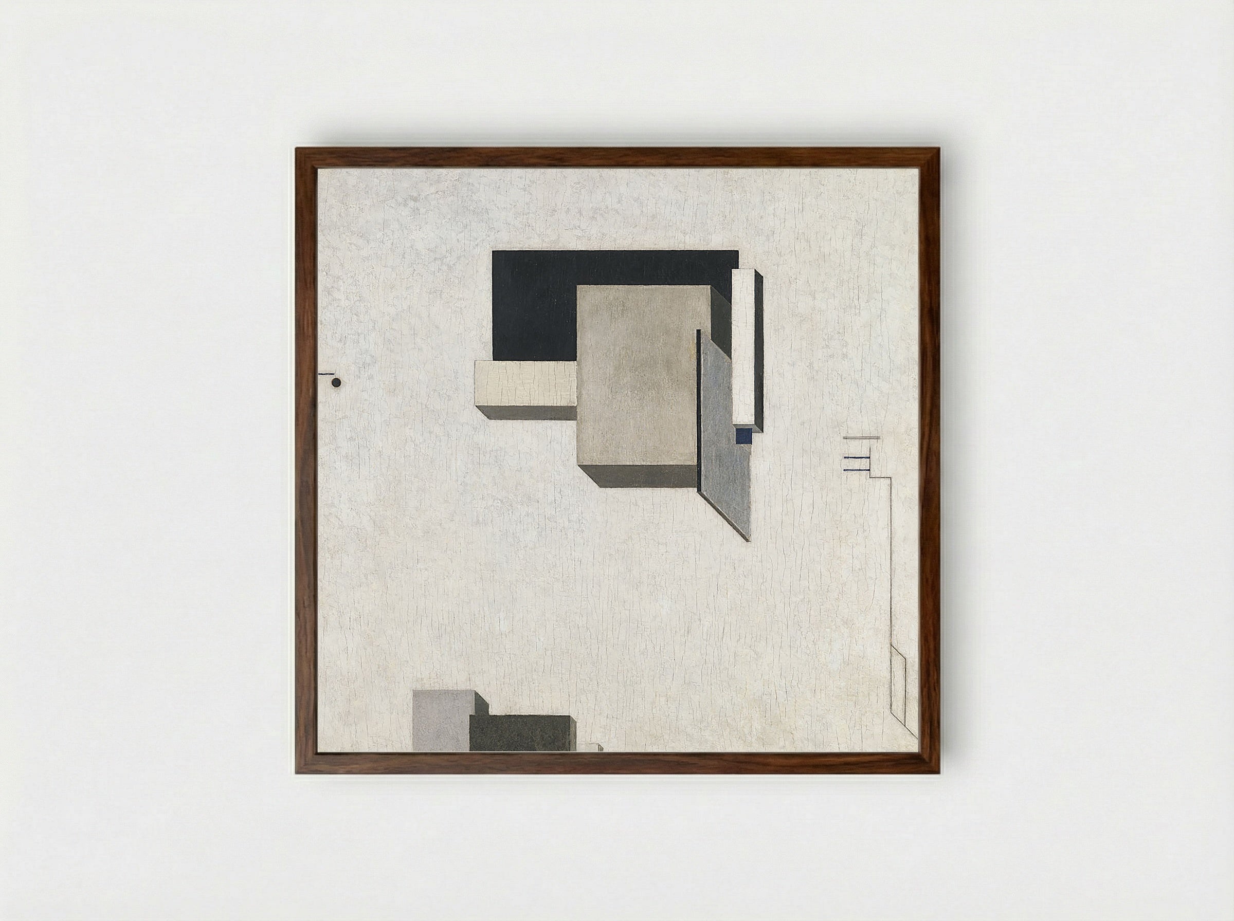 Proun 1C - El Lissitzky - Framed Print Dark Wood