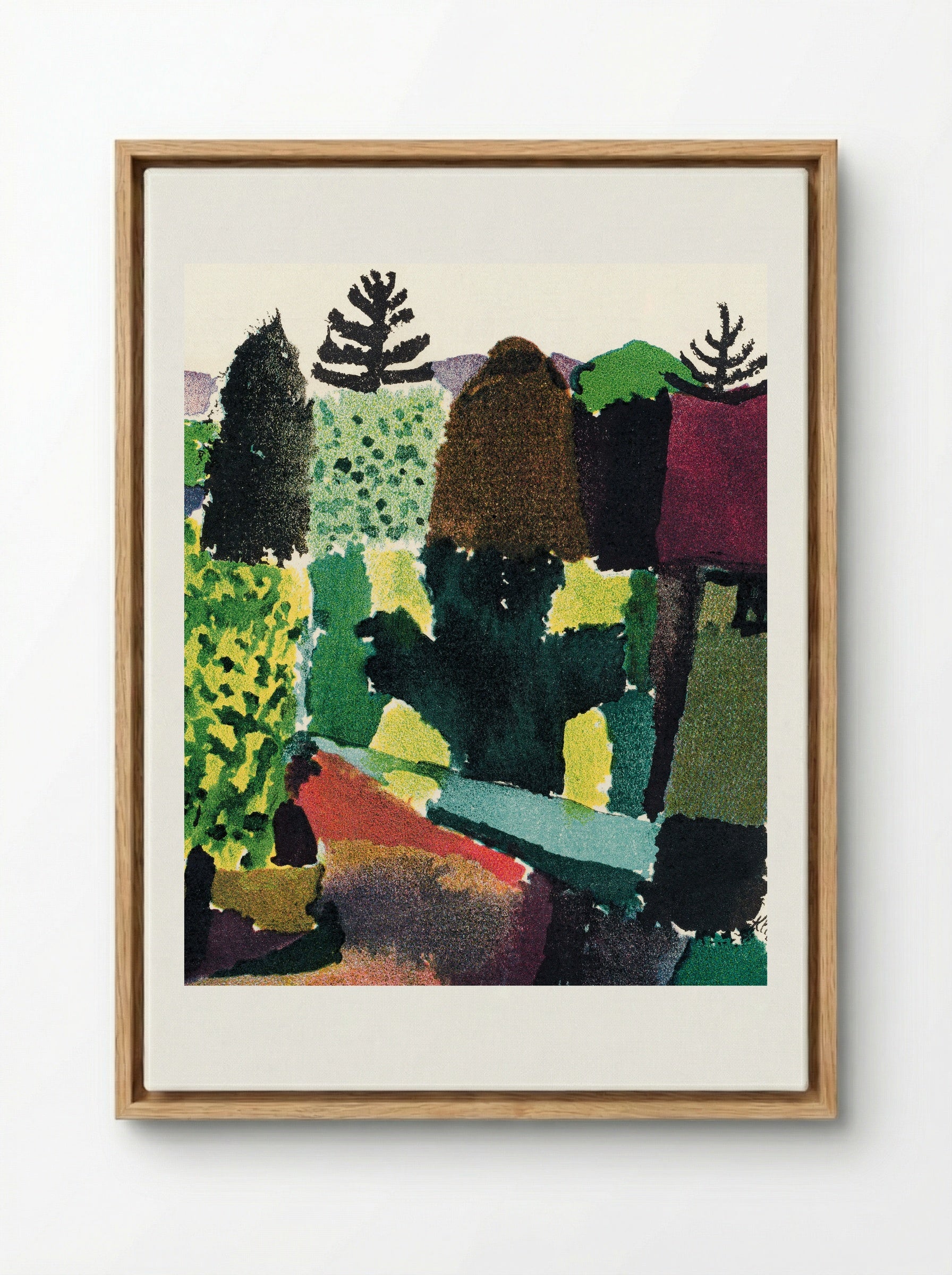 Park - Paul Klee - Framed Canvas Wood