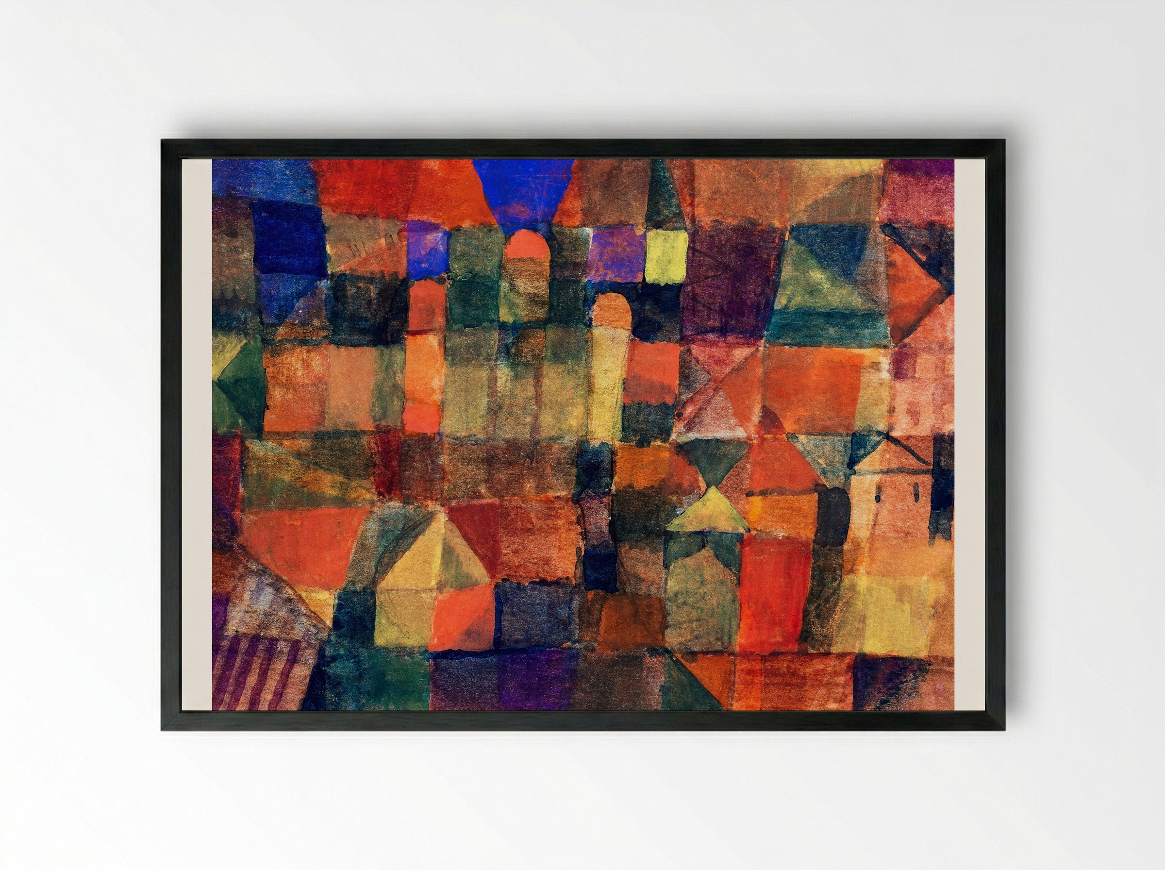 City with the Three Domes - Paul Klee - Framed Print Black