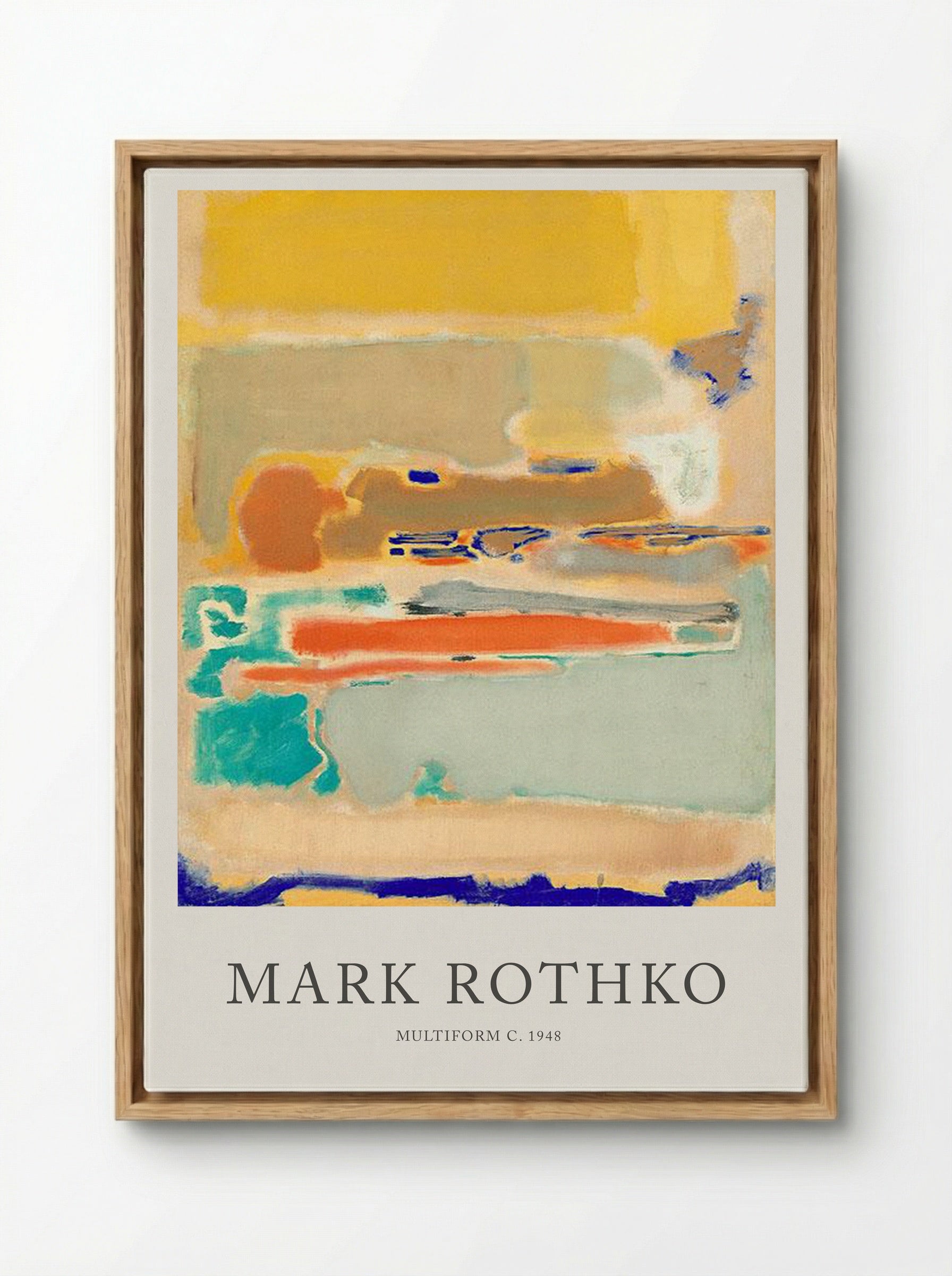 Multiform - Mark Rothko - Framed Canvas Wood