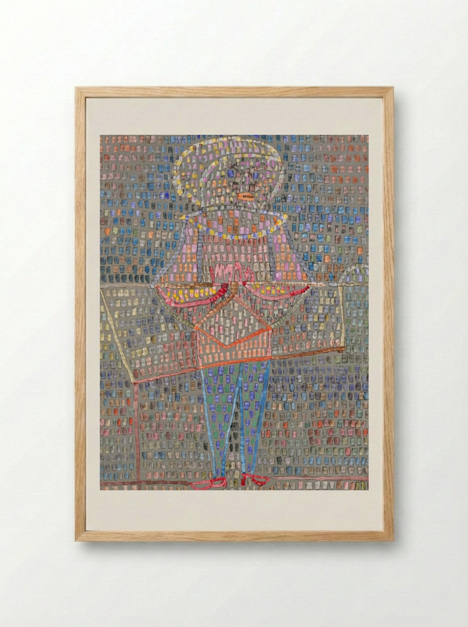 Boy in Fancy Dress - Paul Klee - Framed Print Wood