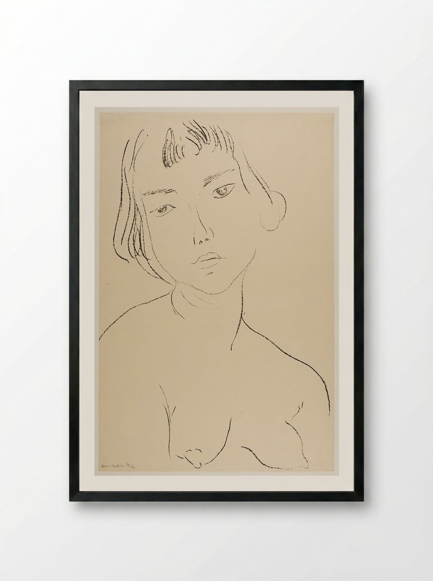 Bust of a Woman - Henri Matisse - Framed Print Black