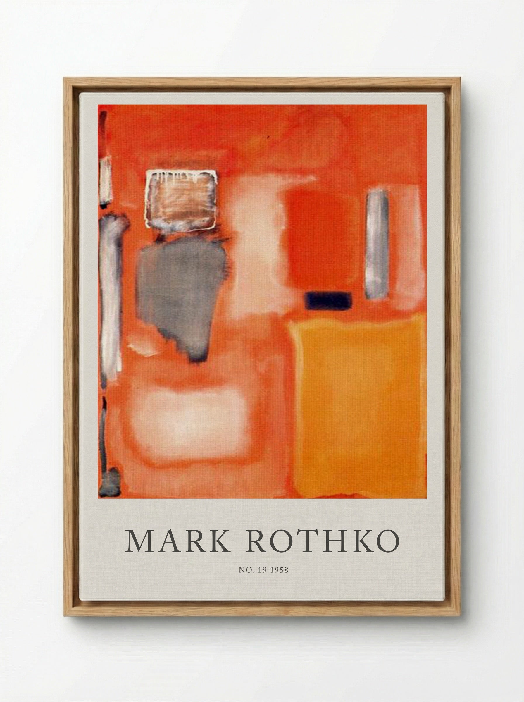 No. 19 - Mark Rothko - Framed Canvas Wood