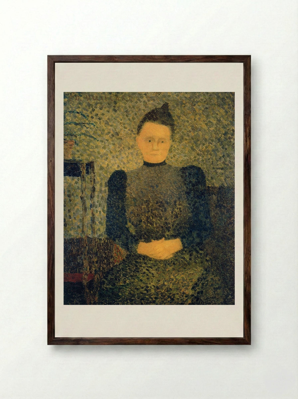 Portrait of Marie Vuillard - Édouard Vuillard - Framed Print Dark Wood
