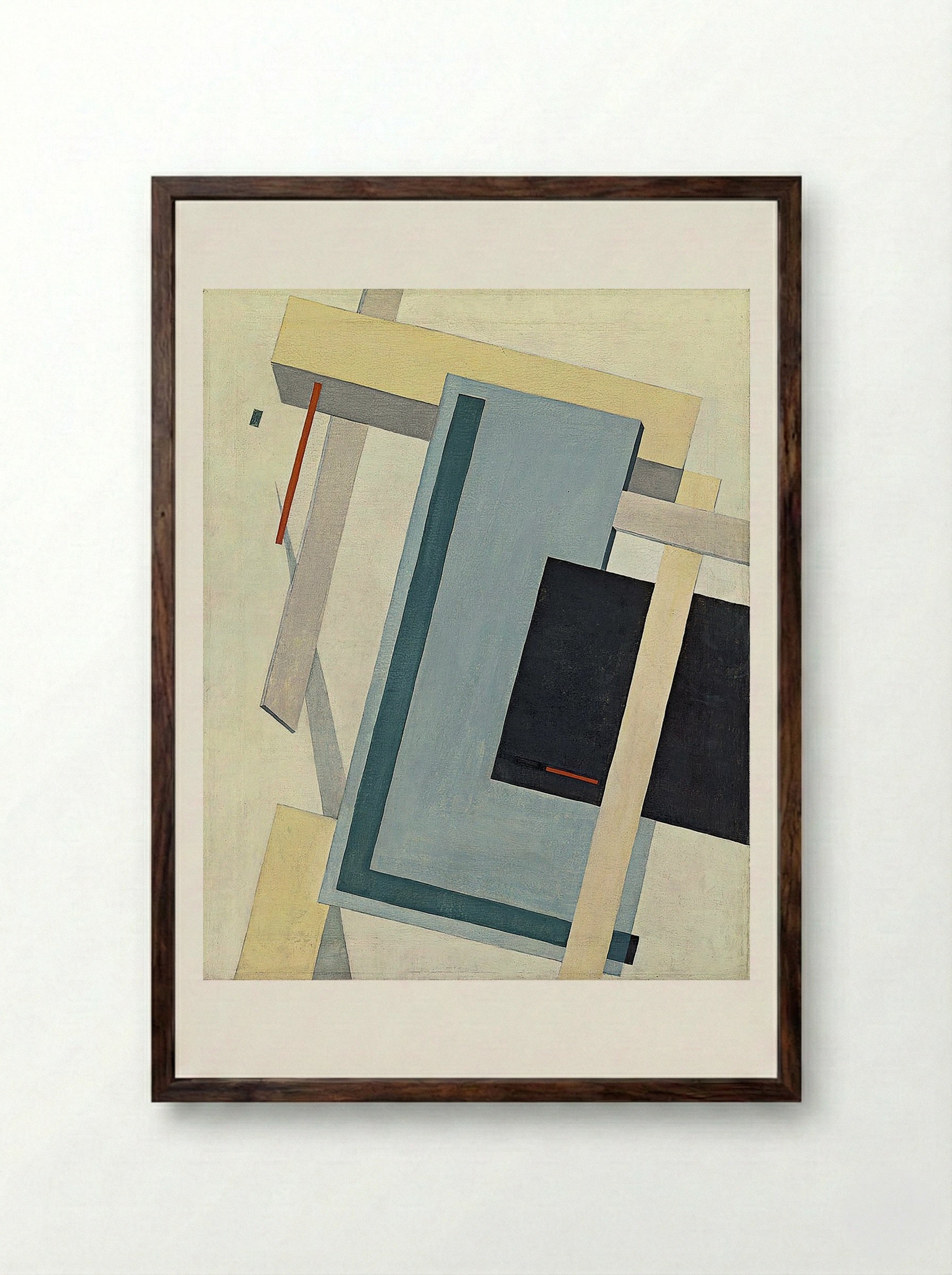 Proun 4B - El Lissitzky - Framed Print Dark Wood
